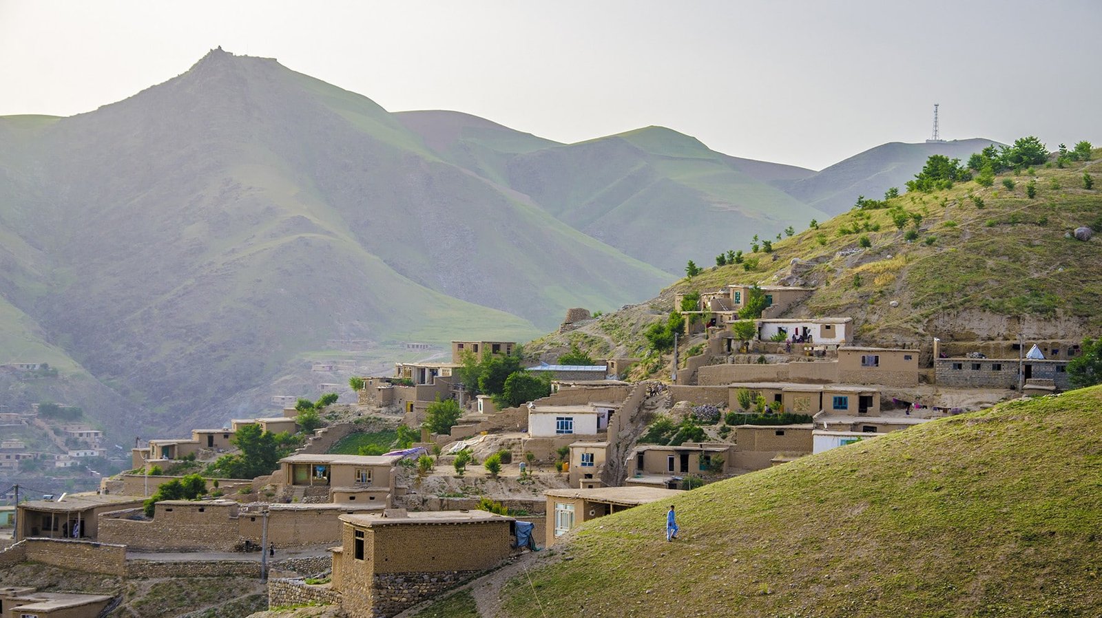 Afghanistan Badakhshan nature landscape green house stone 2k