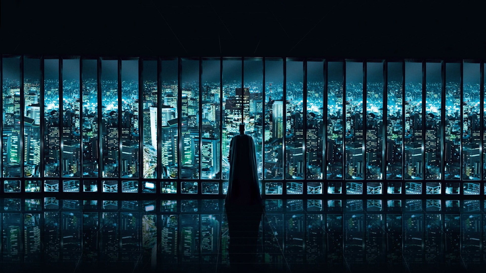 Batman digital wallpaper The Dark Knight Gotham City technology 2k