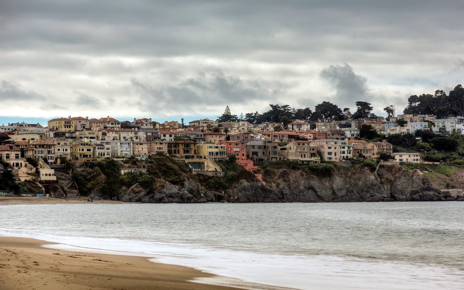 beach city cliff coast San Francisco architecture building exterior 2k