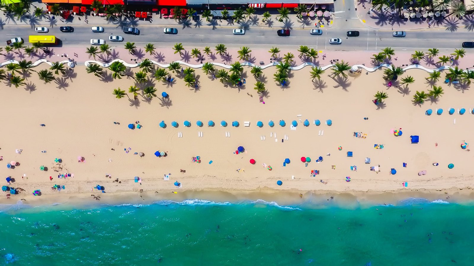 birds eye photography of vehicle near seashore fort lauderdale 2k
