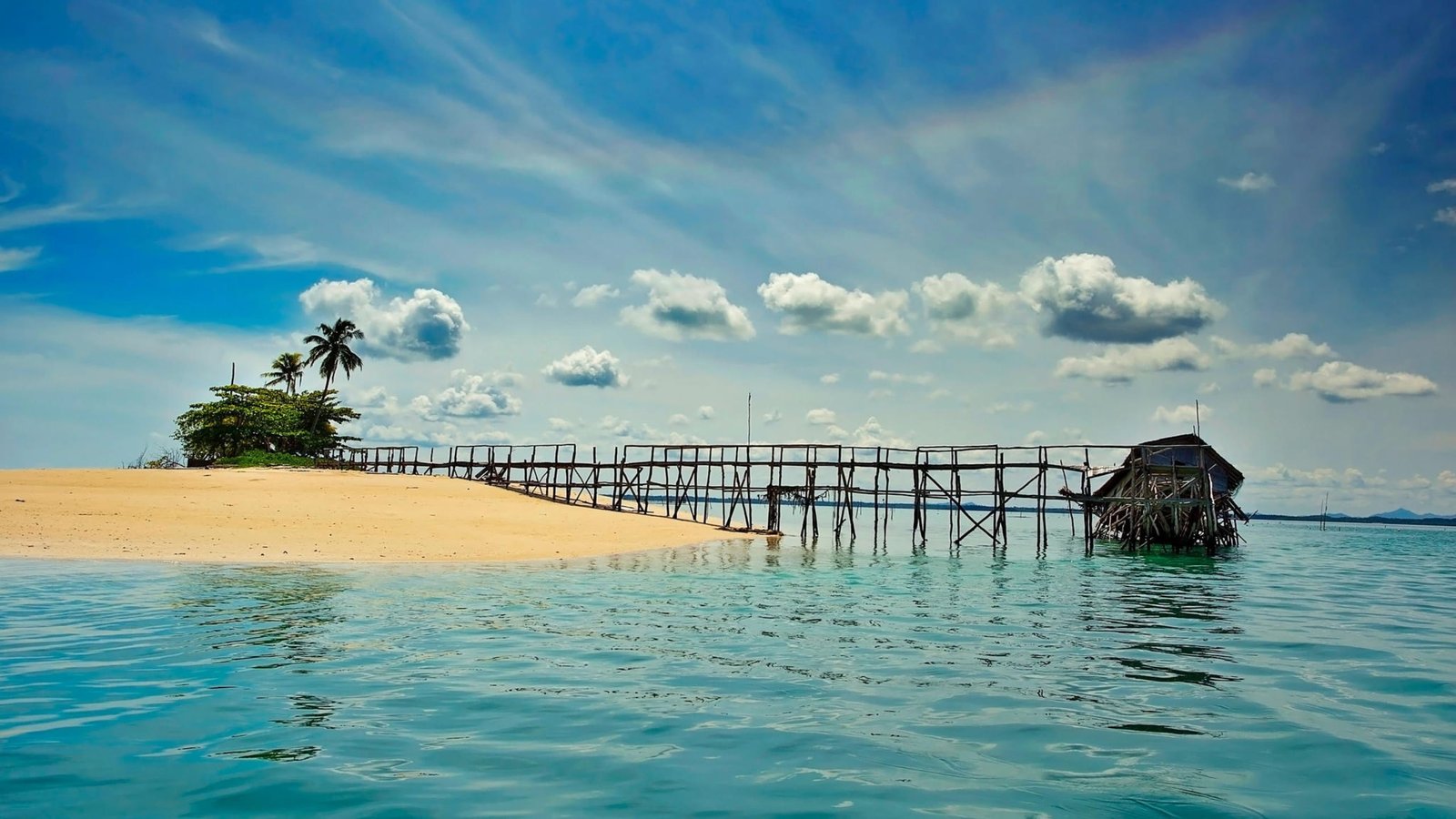 brown dock nature water beach sky cloud sea beauty in 2k