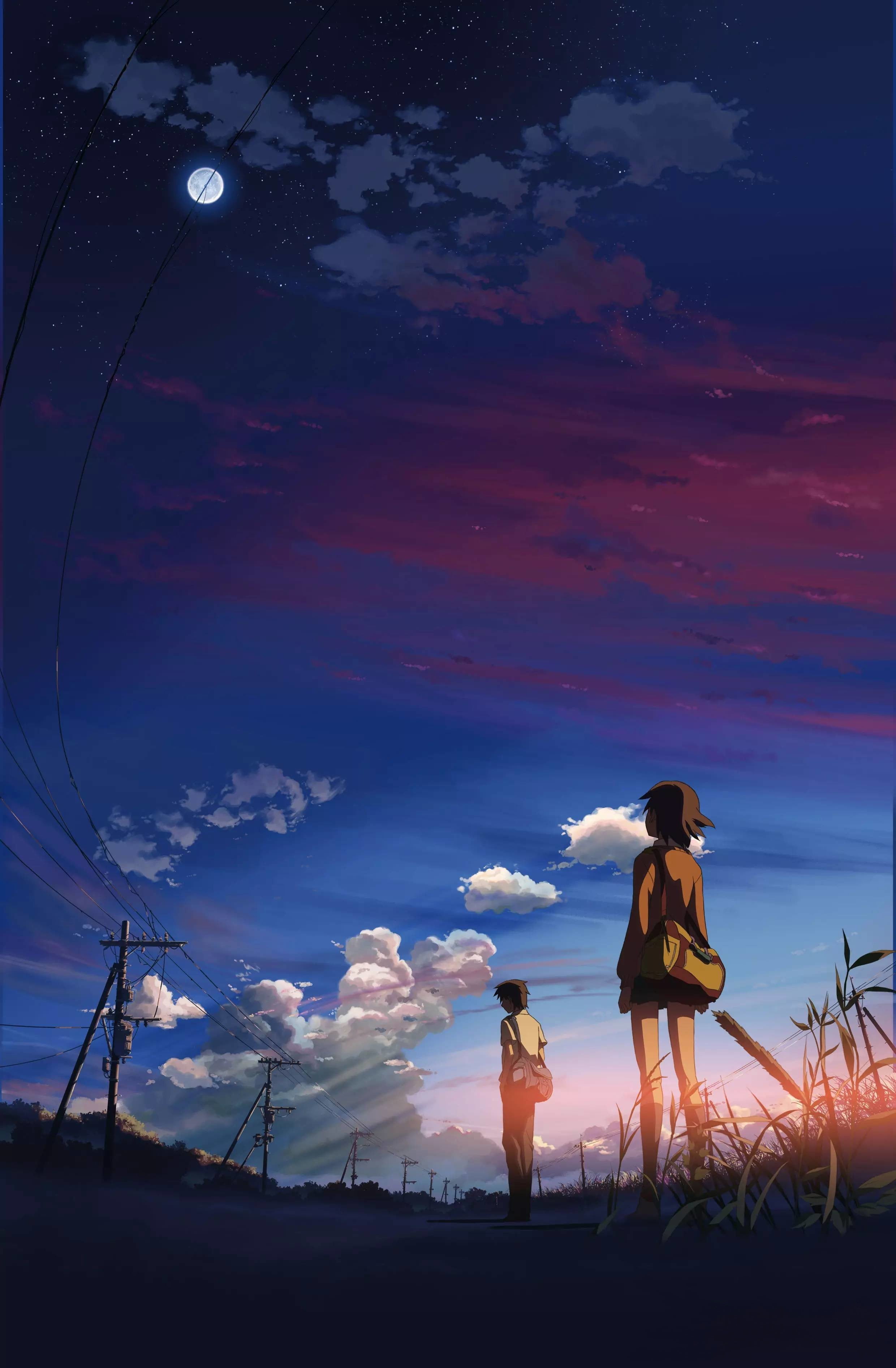 cartoon illustration 5 Centimeters Per Second anime Makoto Shinkai 2k