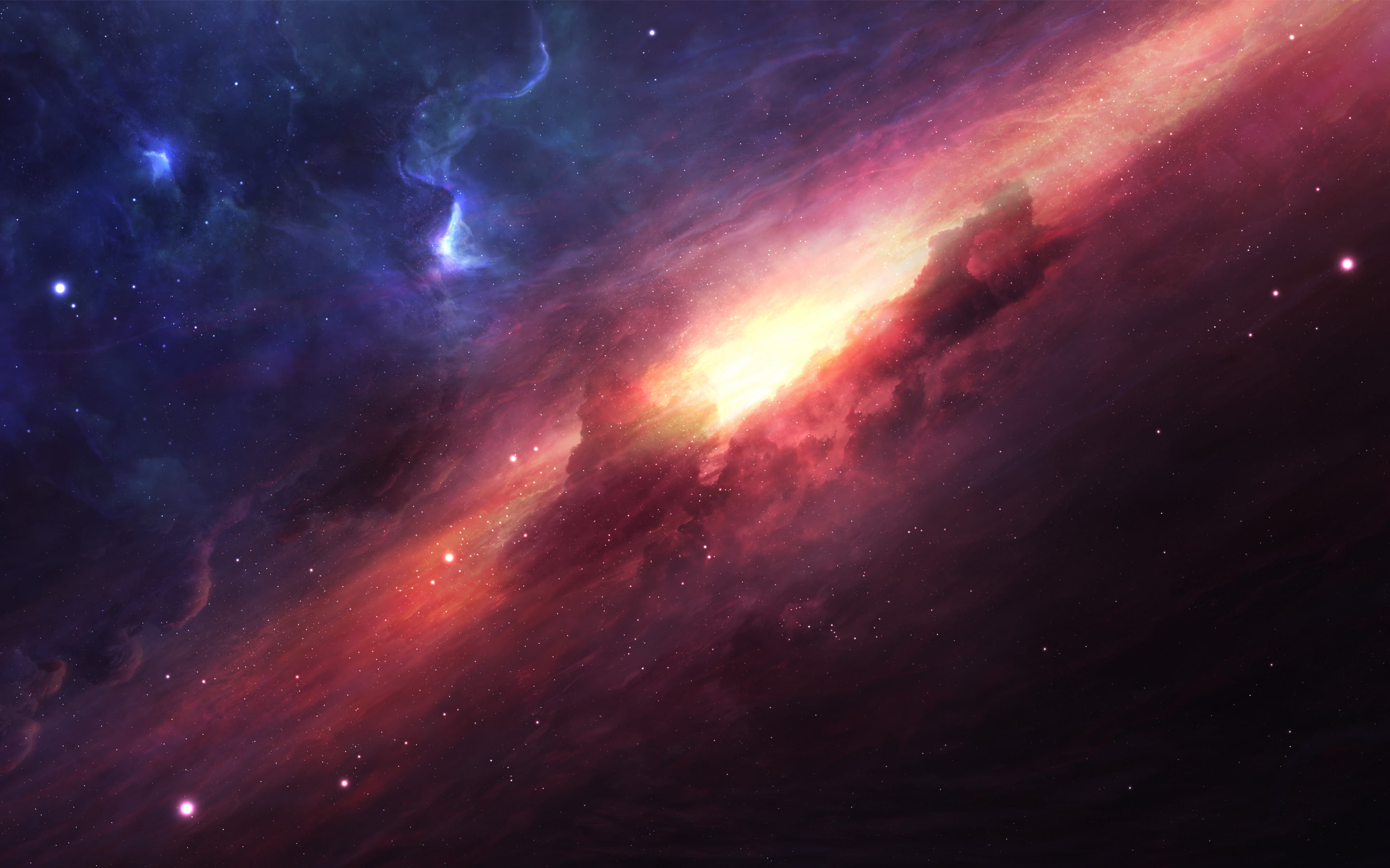 Digital Space Universe Galaxy Cosmic Nebula 2k