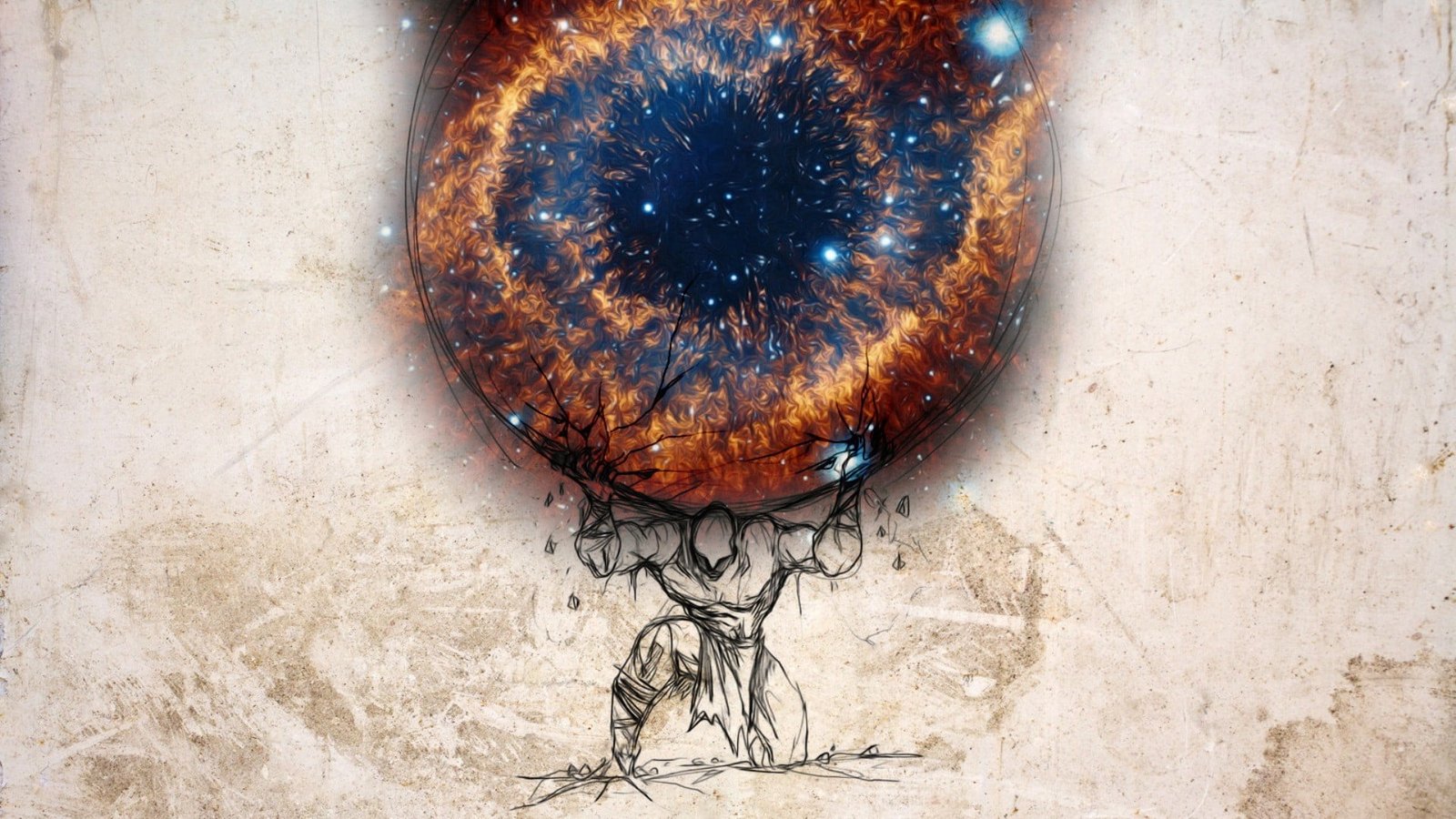 eye illustration wallpaper digital art artwork Atlas god 2k