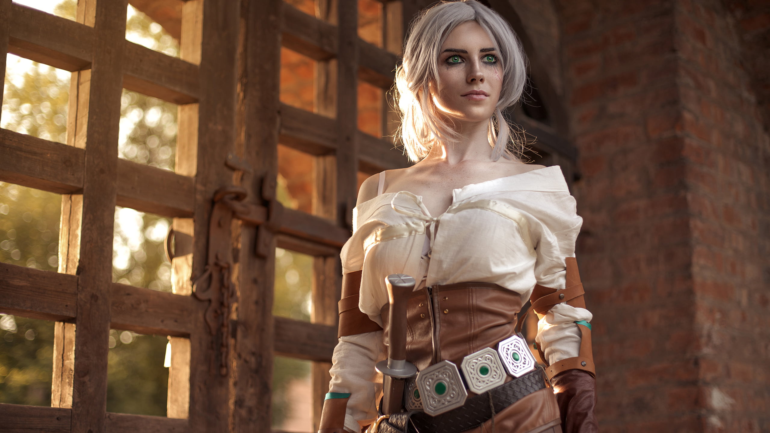 games art women weapon cosplay hair accessories looking at viewer 2k