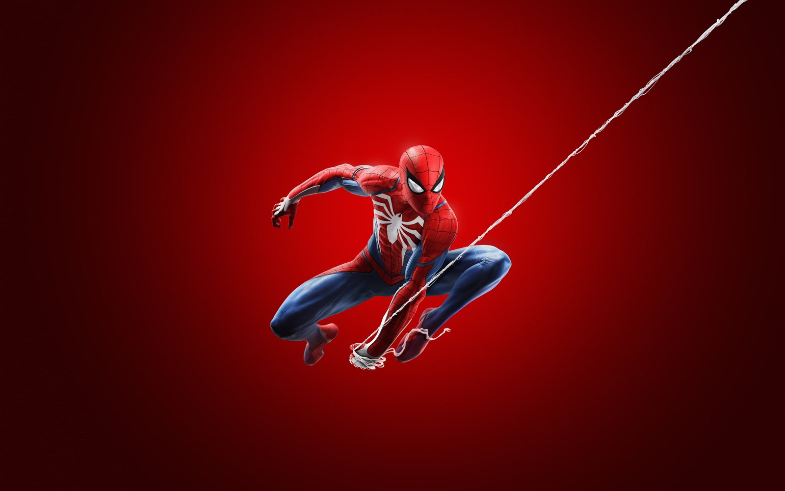 Marvel's Spider Man red colored background studio shot 2k 4k