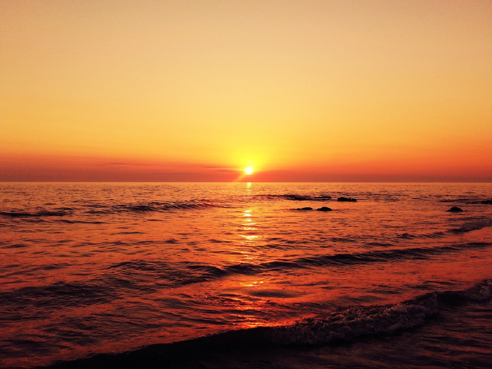 sunset beach water sky sea scenics nature beauty in 2k