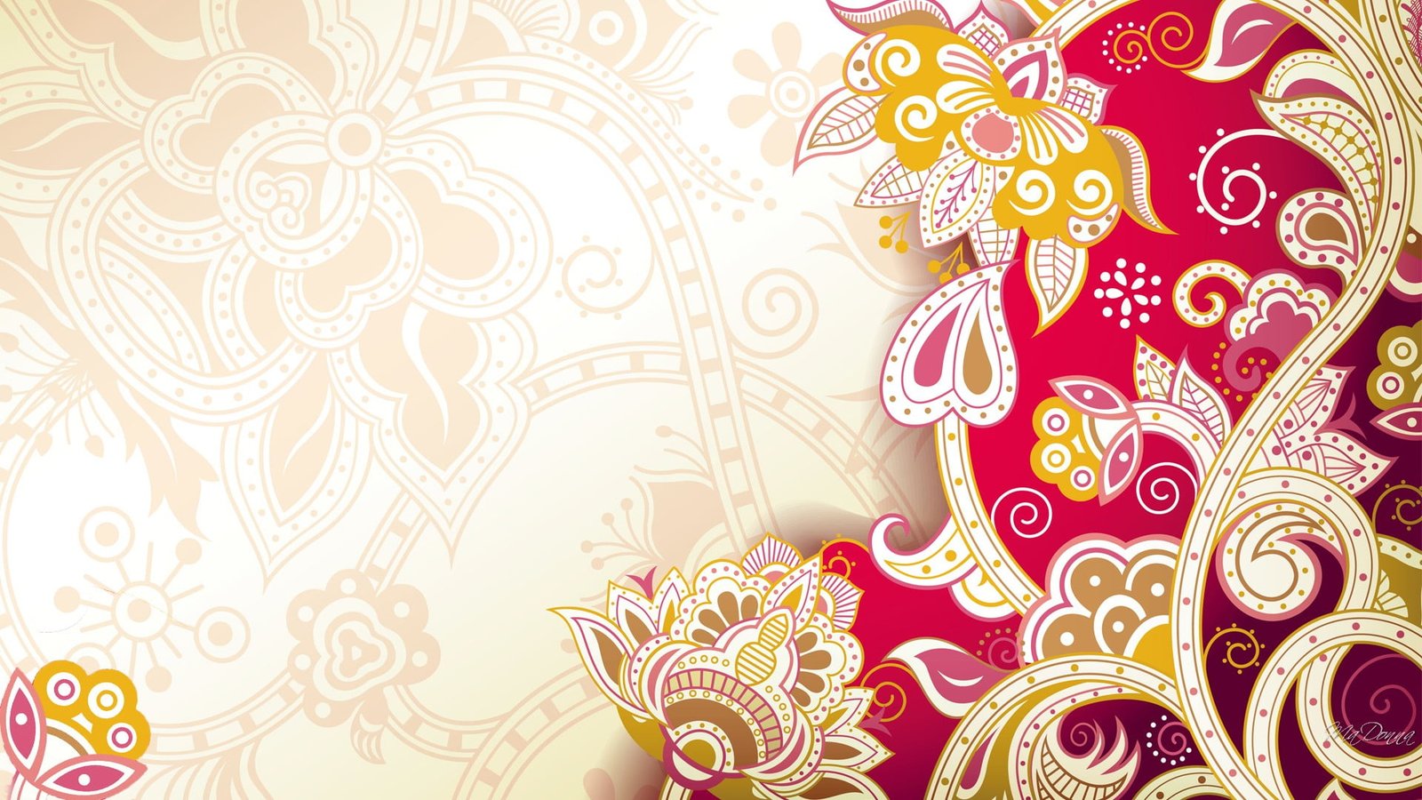 abstract floral pattern design art flower wallpaper decoration 2k