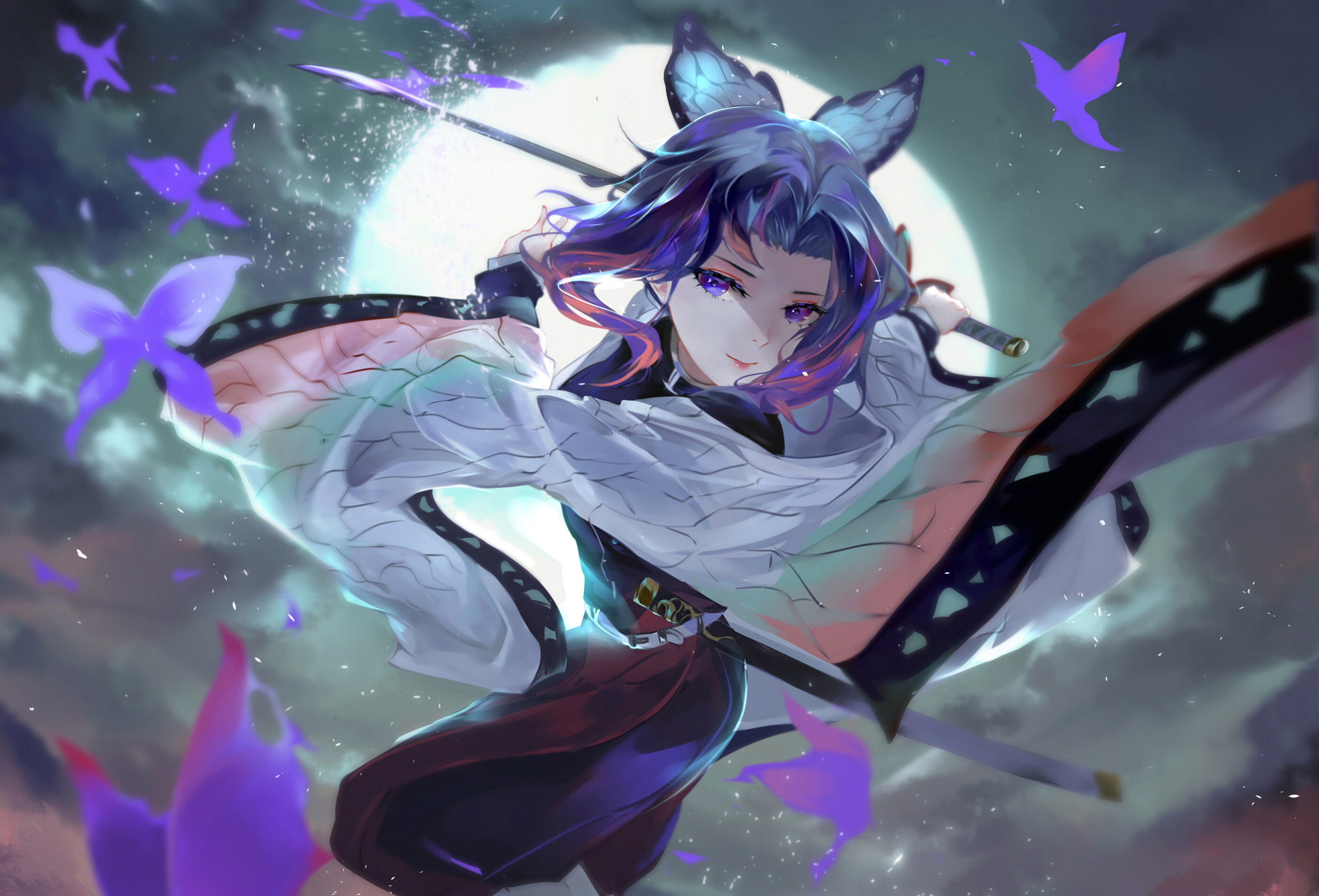 anime girls digital art artwork portrait Kimetsu no Yaiba 2k