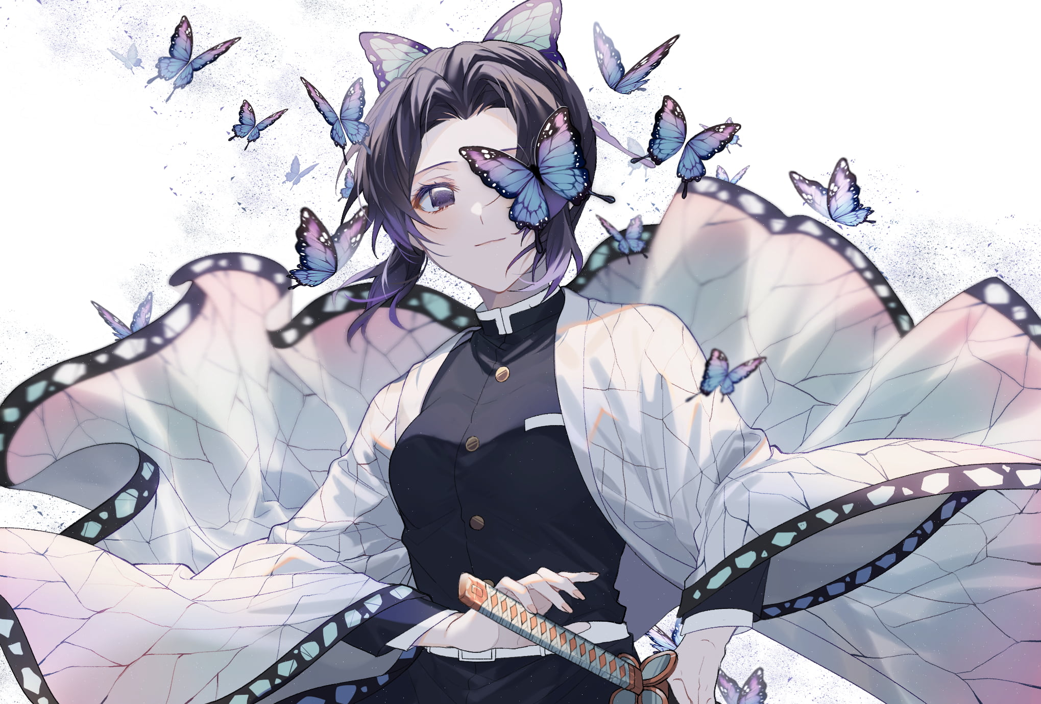 Anime Demon Slayer Kimetsu no Yaiba Butterfly Girl Shinobu Kochou 2k