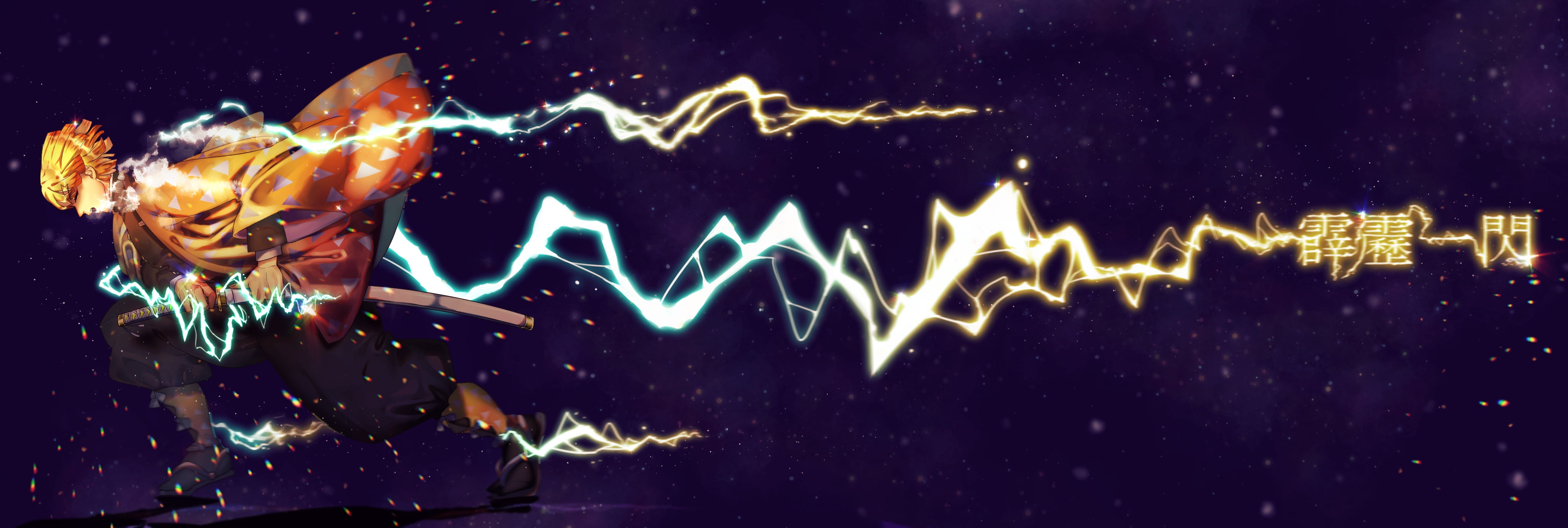 Anime Demon Slayer Kimetsu no Yaiba Zenitsu Agatsuma 2k 4k