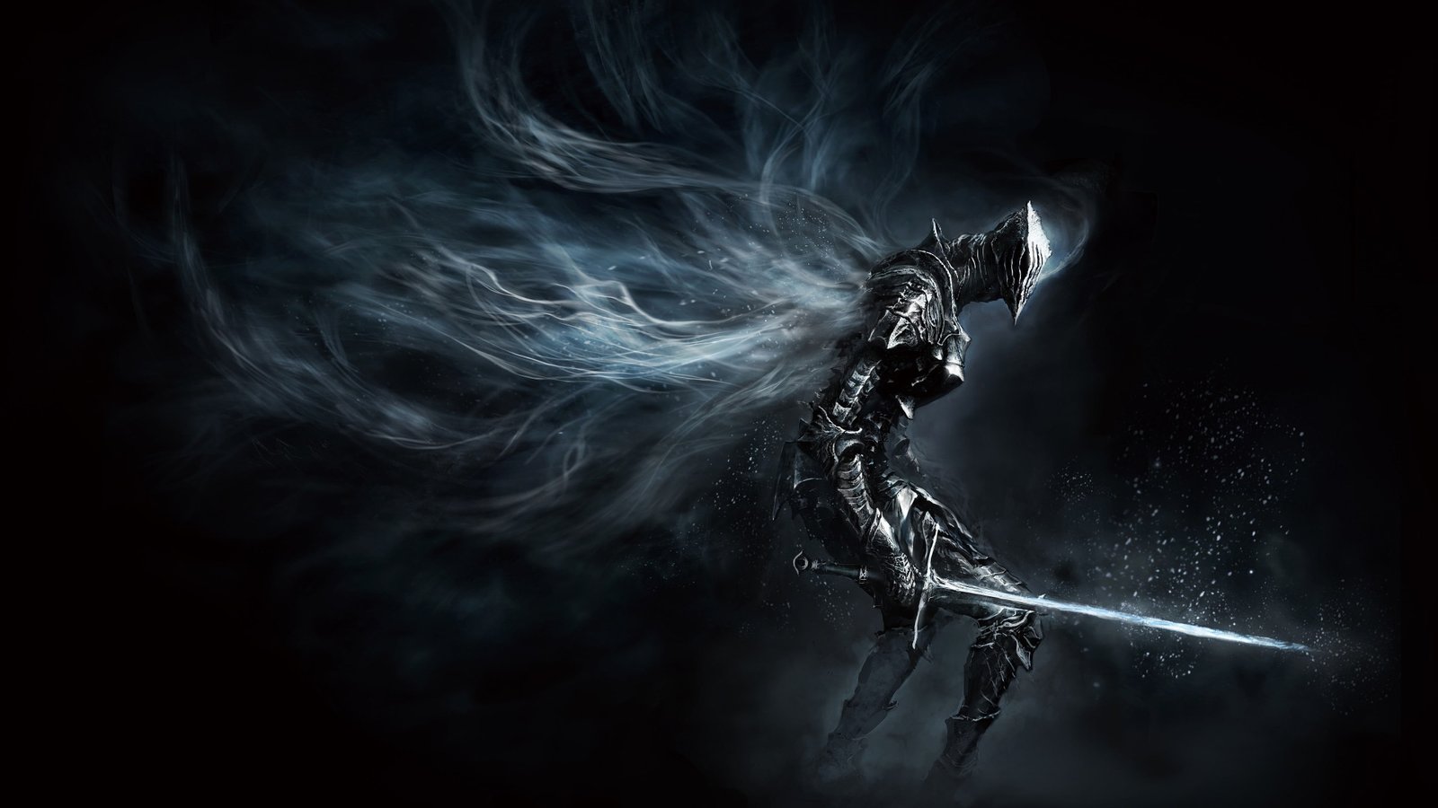 Dark Souls game illustration character holding sword poster 2k 4k
