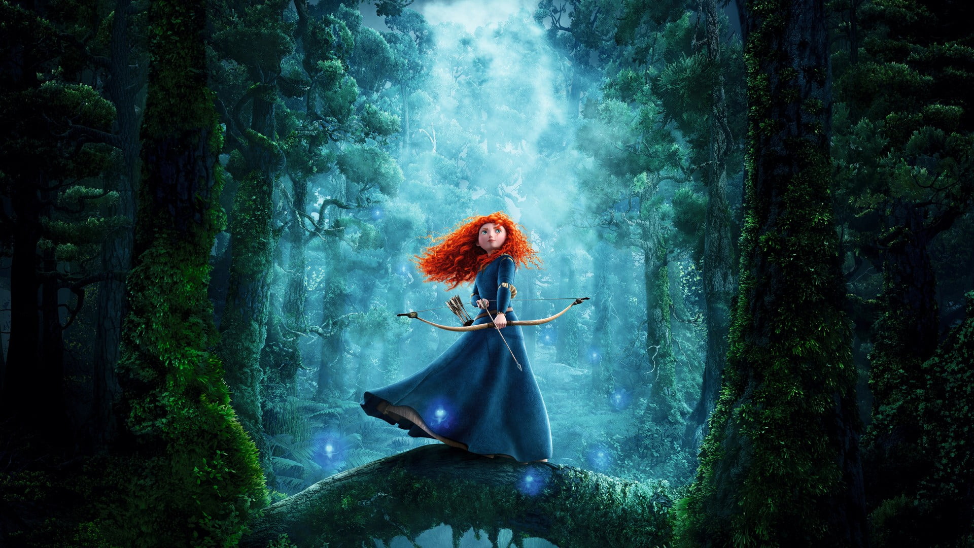 Disney Brave Merida redhead one person nature adult forest 2k