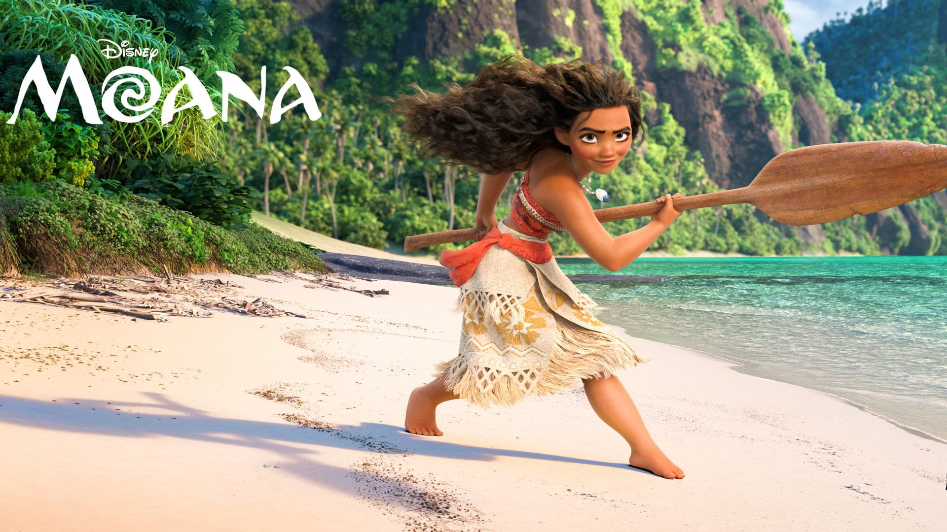 Disney Moana movie poster Movie Waialiki one person 2k