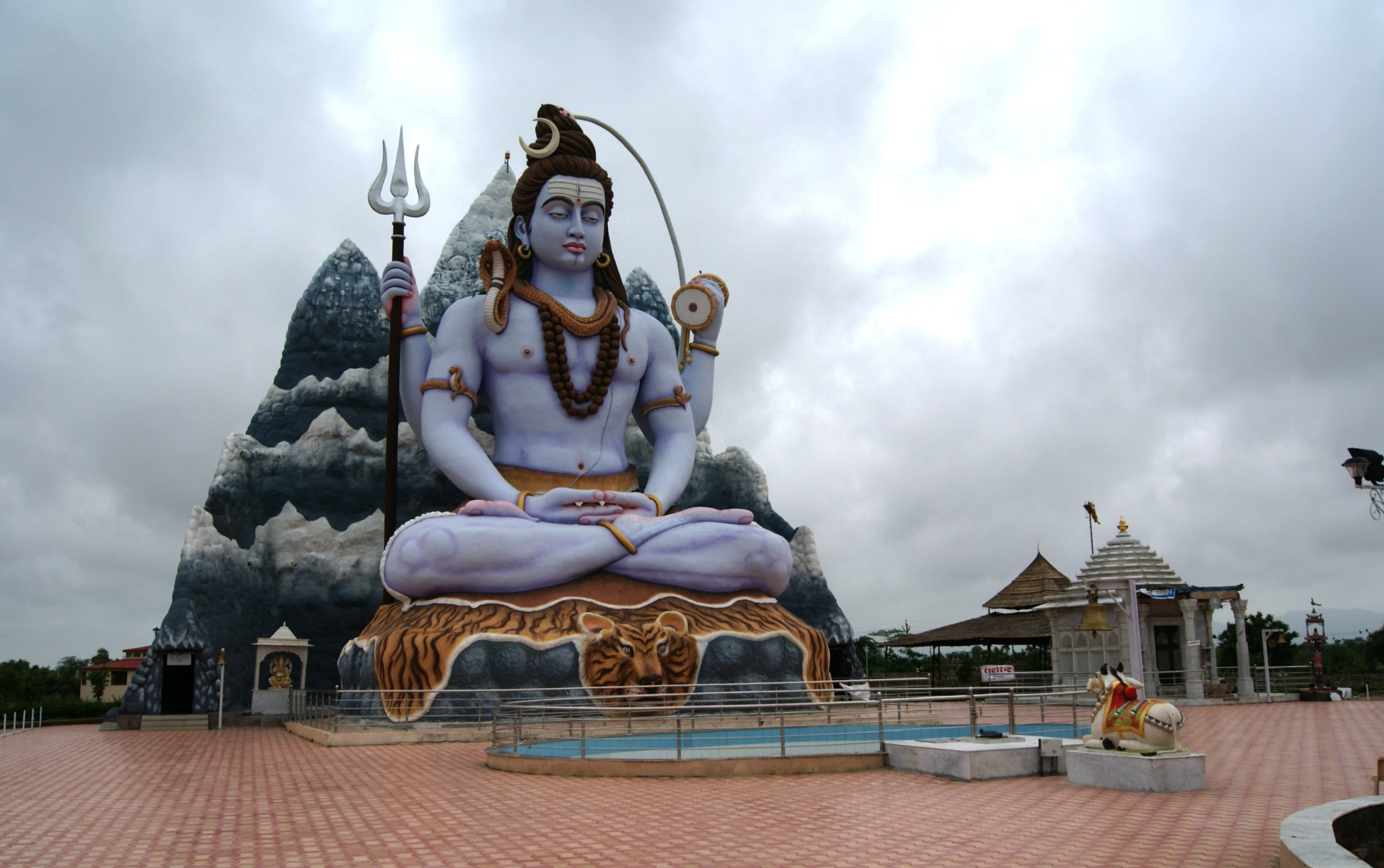 Lord Shiva Kailash Dham statue God sky art and craft 2k