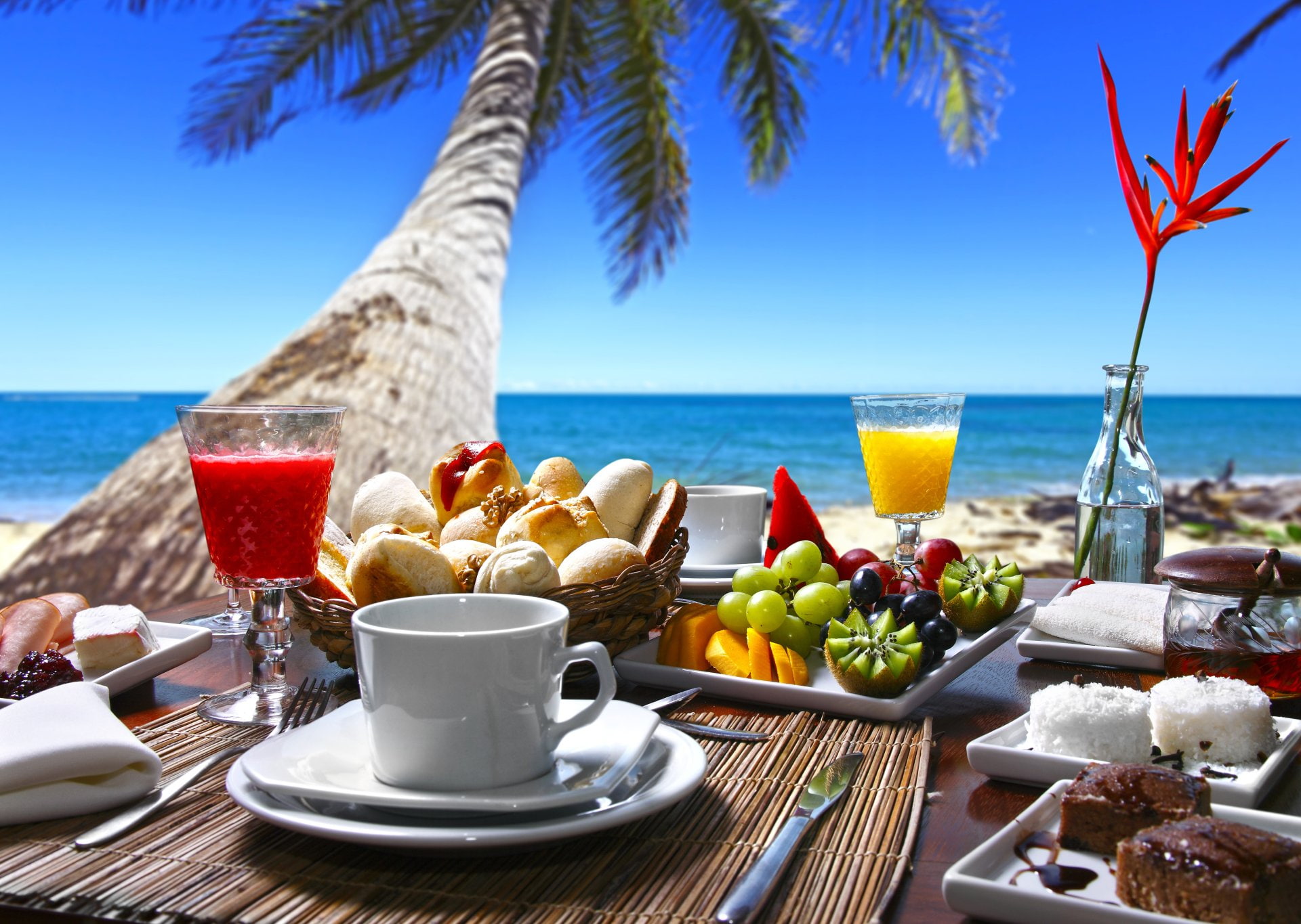 Photography Holiday Beach Breakfast Horizon Tropical 2k