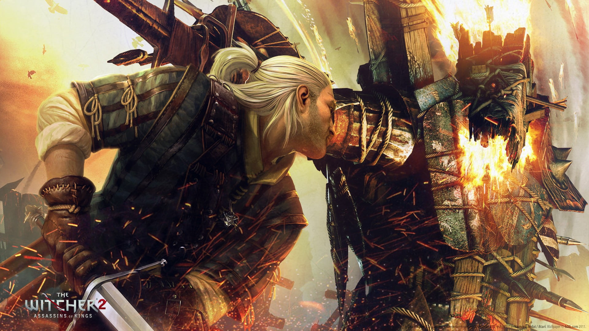 The Witcher 2 game cover Assassins of Kings Geralt Rivia 2k