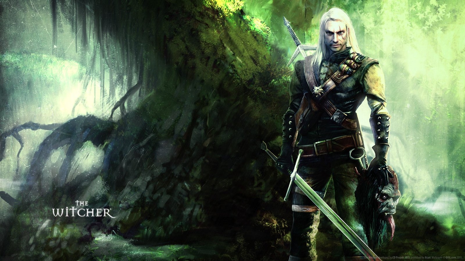 the witcher tree one person young adult front view plant 2k