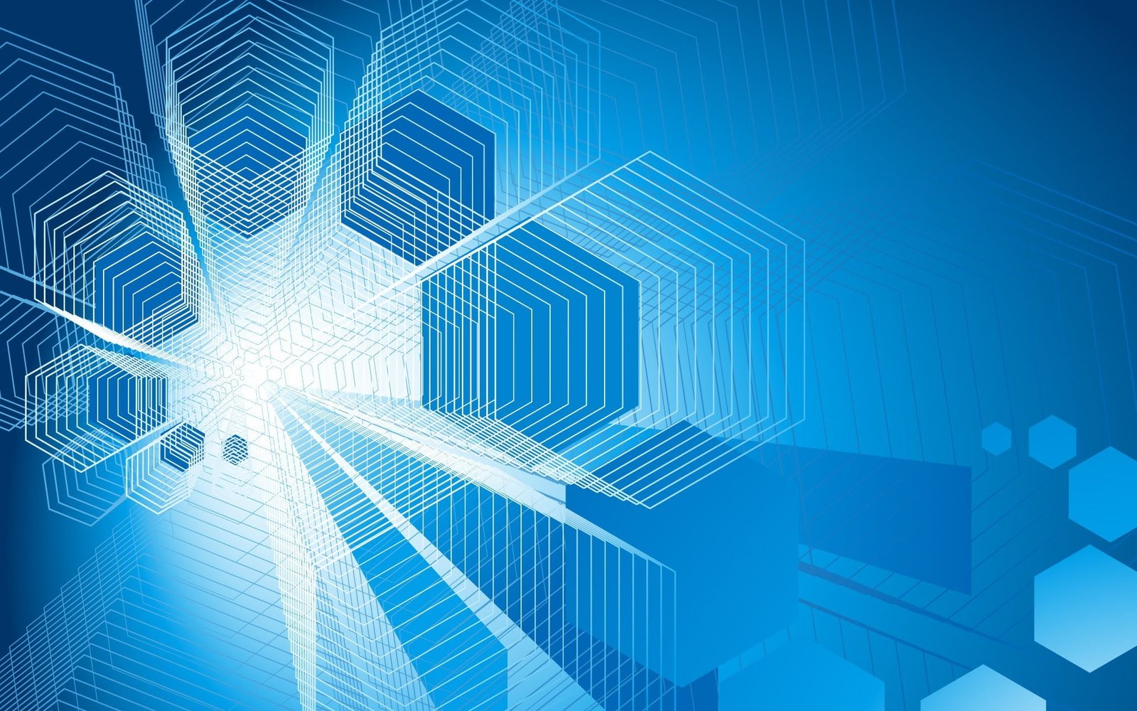 geometry simple background blue abstract digital art 2k
