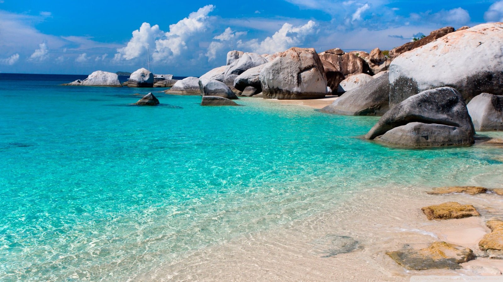 rocky shore nature landscape beach water beauty in 2k