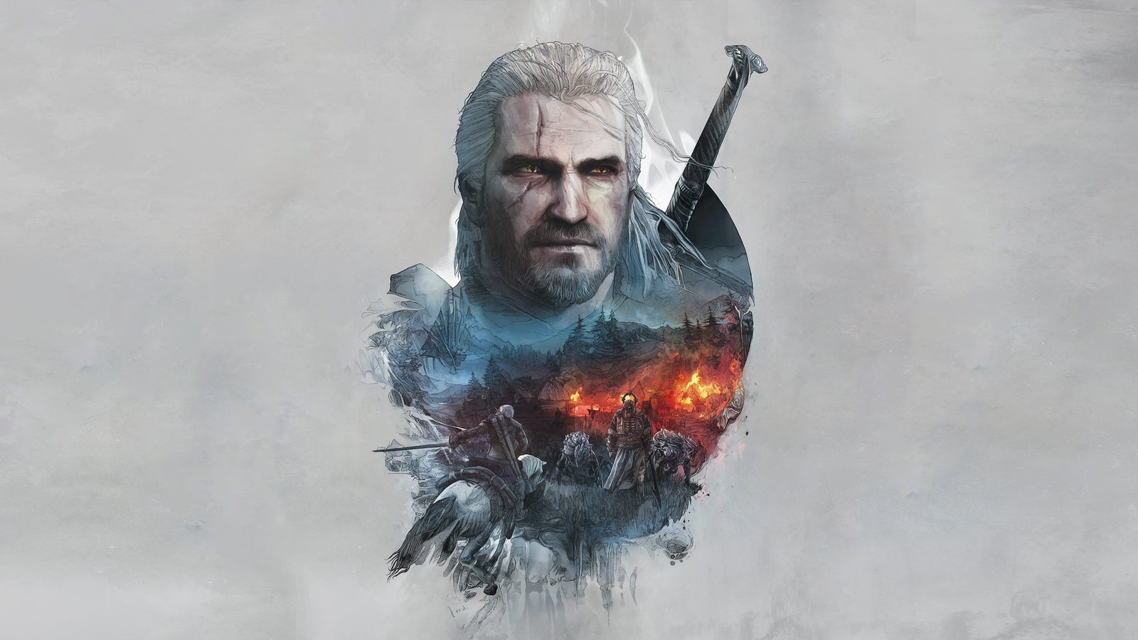 the witcher geralt of rivia ciri 3 wild hunt 2k