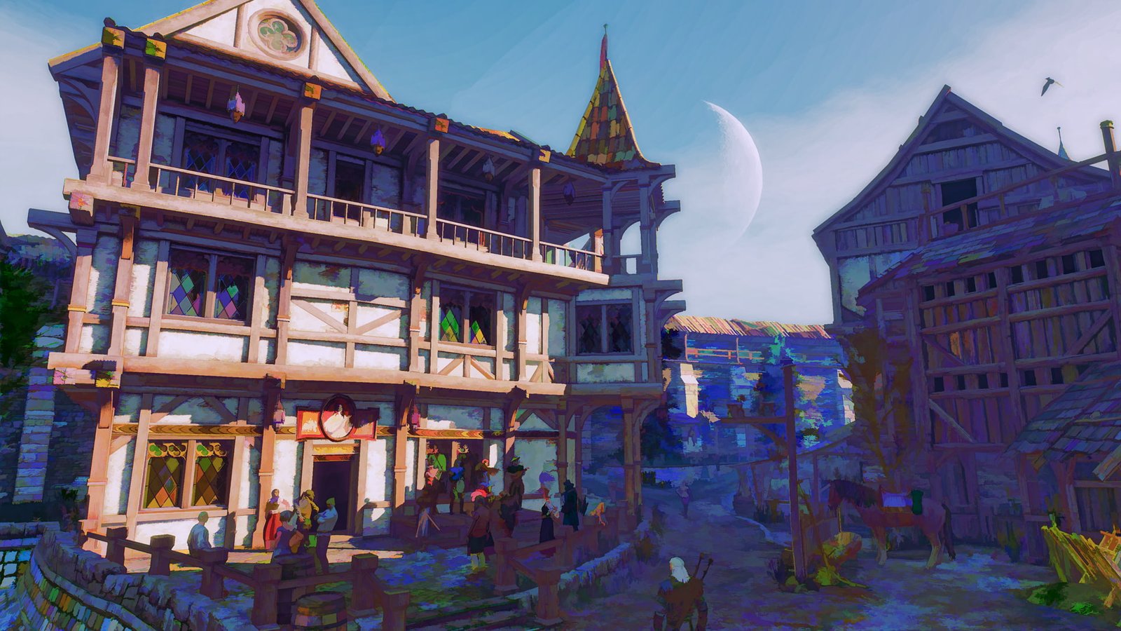The Witcher 3 Wild Hunt video games screen shot painting 2k