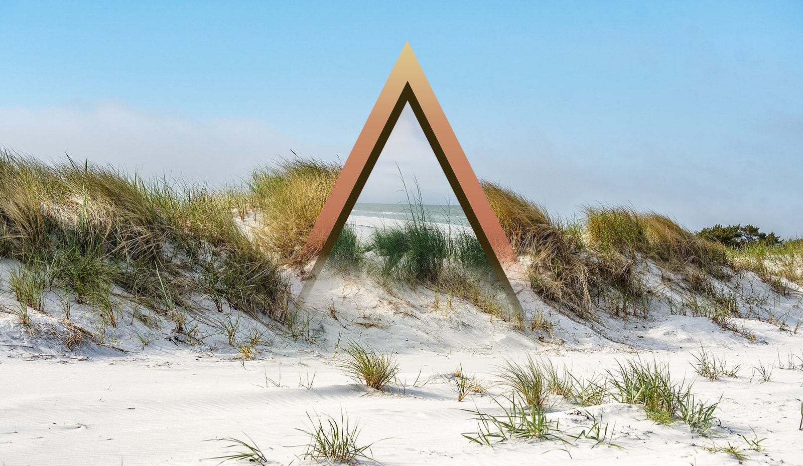 dune triangle beach plant land nature no people sky 2k