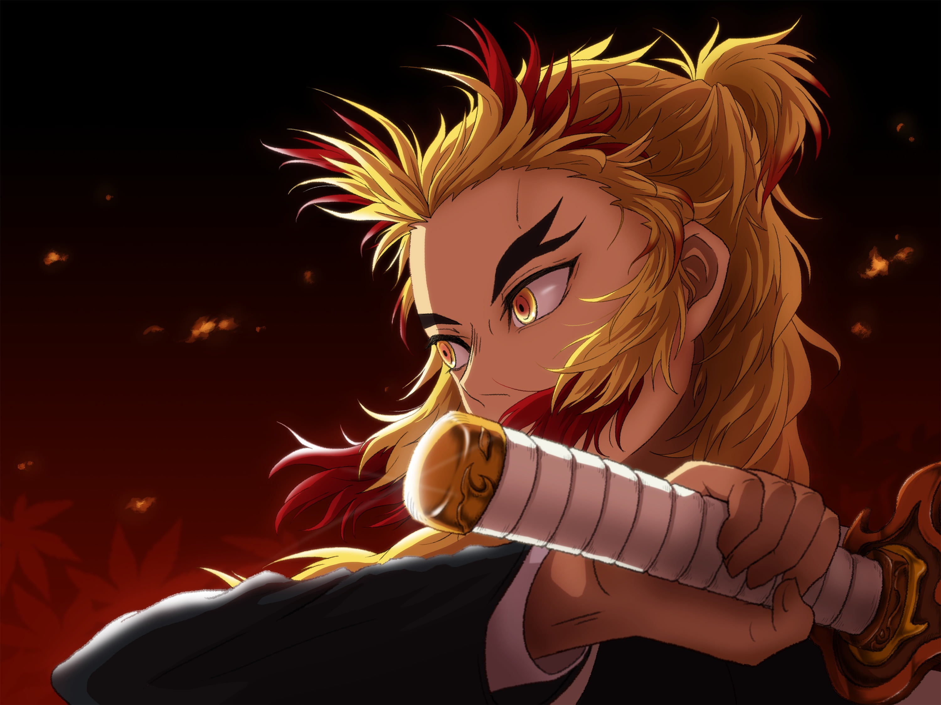 Anime Demon Slayer Kimetsu no Yaiba Kyojuro Rengoku 2k
