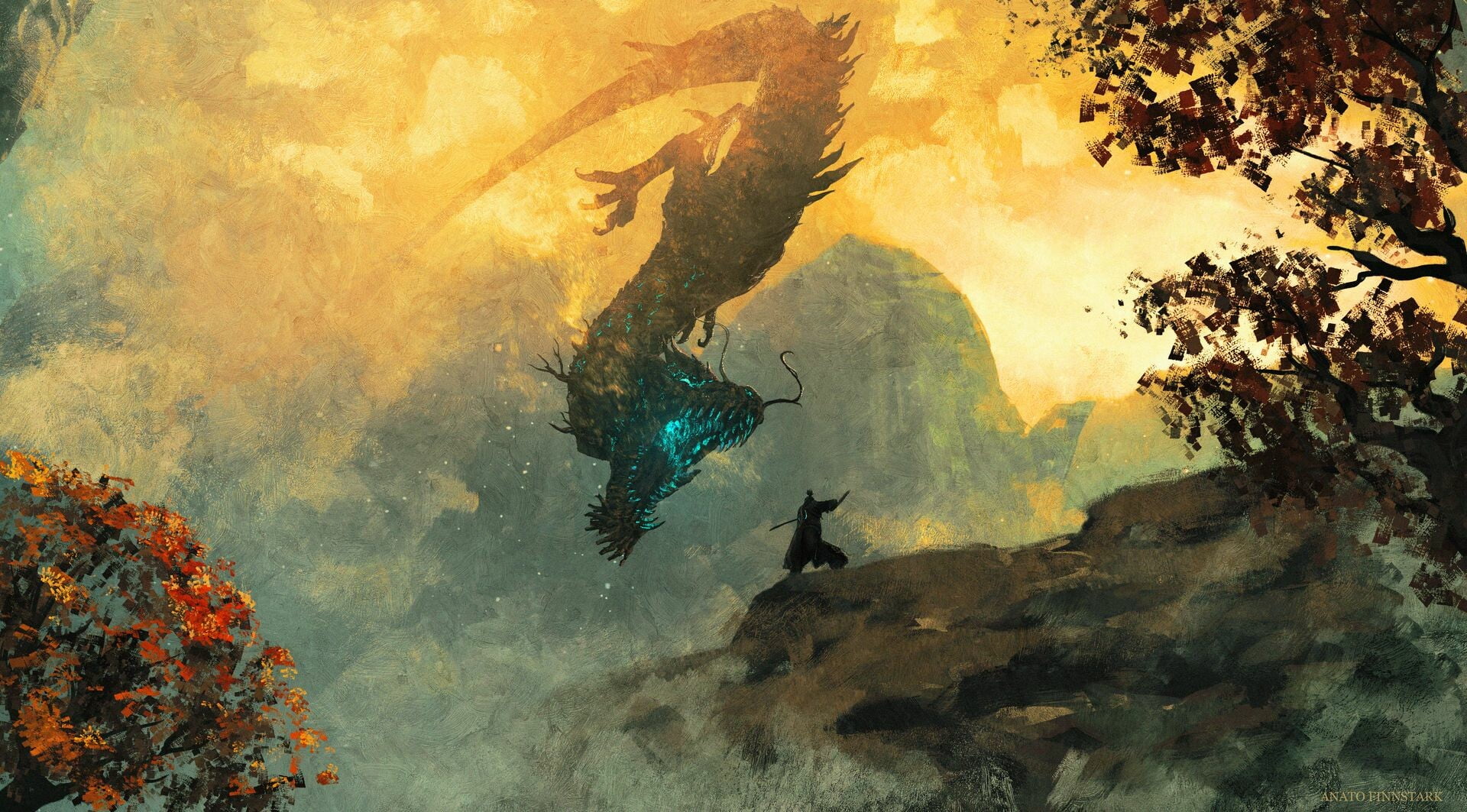 fantasy art artwork Sekiro Shadows Die Twice game video games 2k