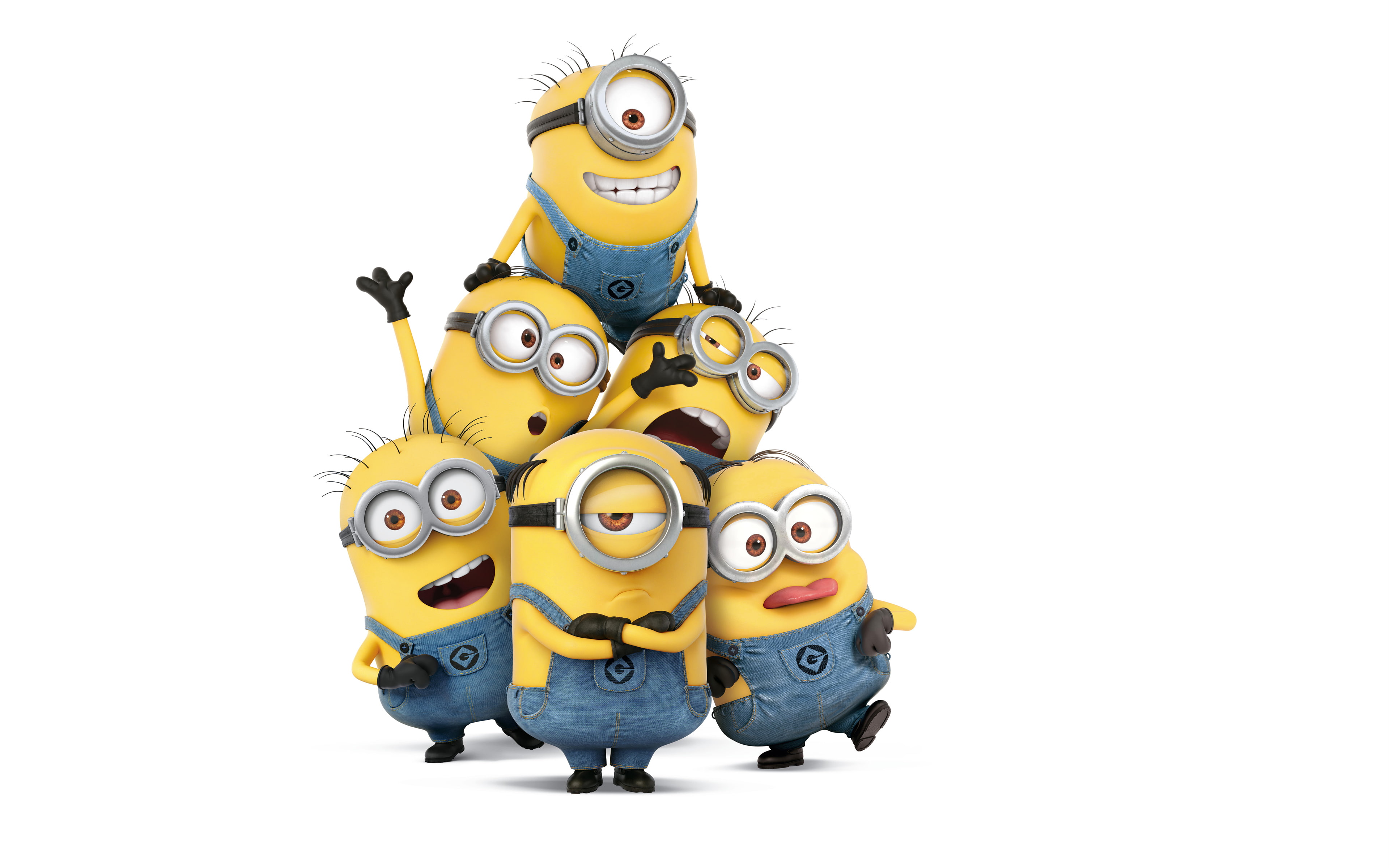 Despicable Me 3 Minions white background studio shot 43 2k 4k