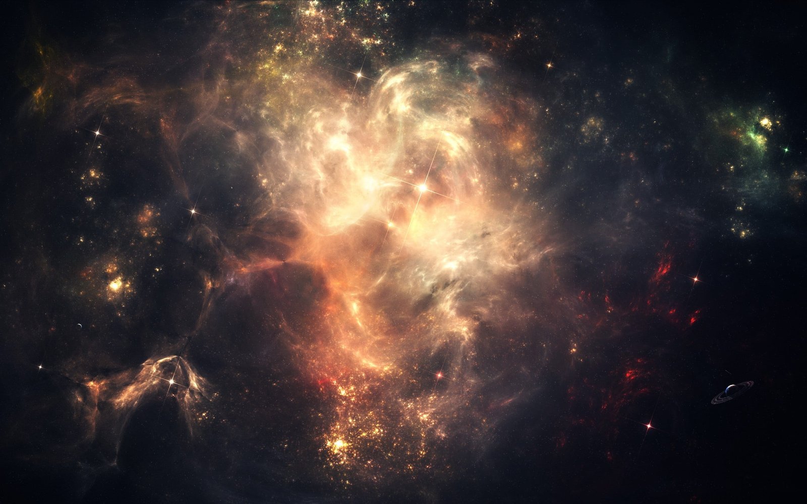 galaxy digital wallpaper artwork space art nebula 2k
