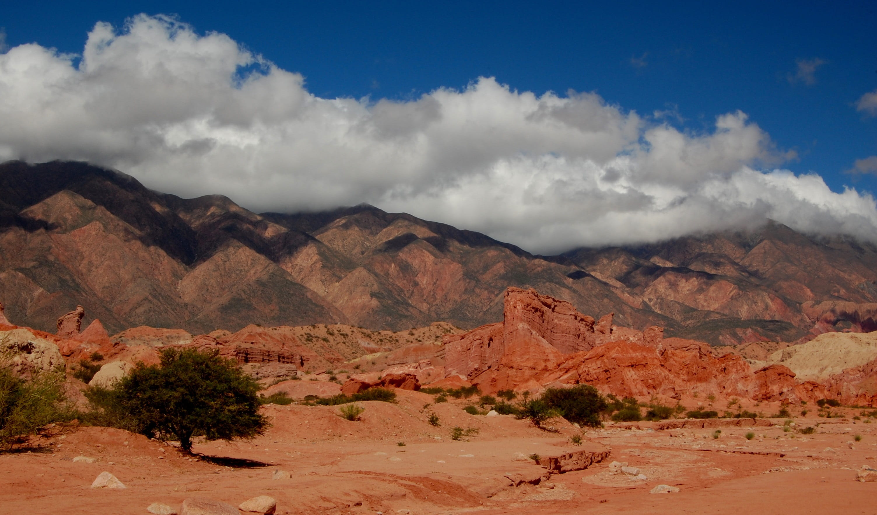 argentina salta hills nature arid environment cloud sky 2k