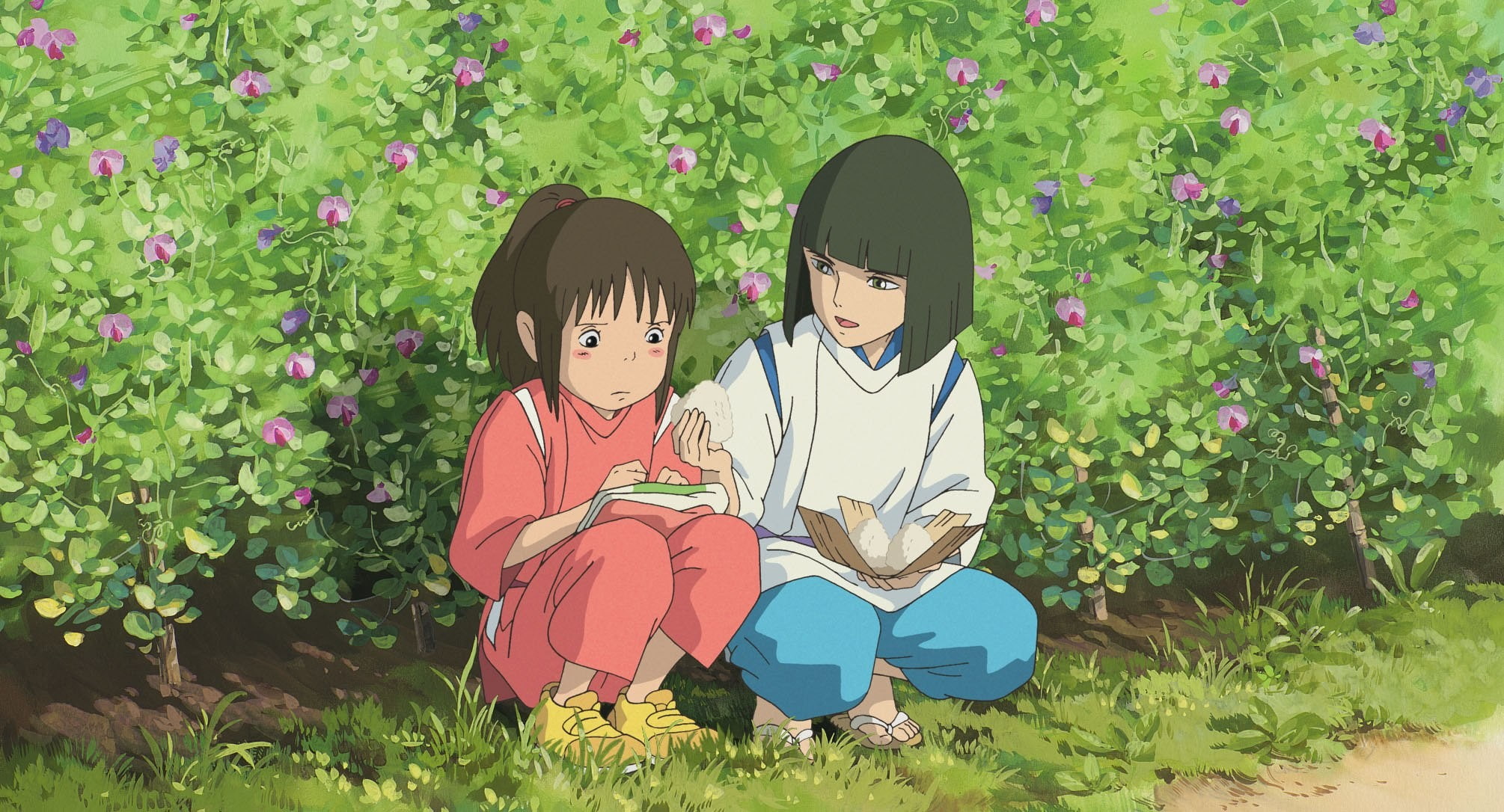 Spirited Away Studio Ghibli anime child plant childhood 2k