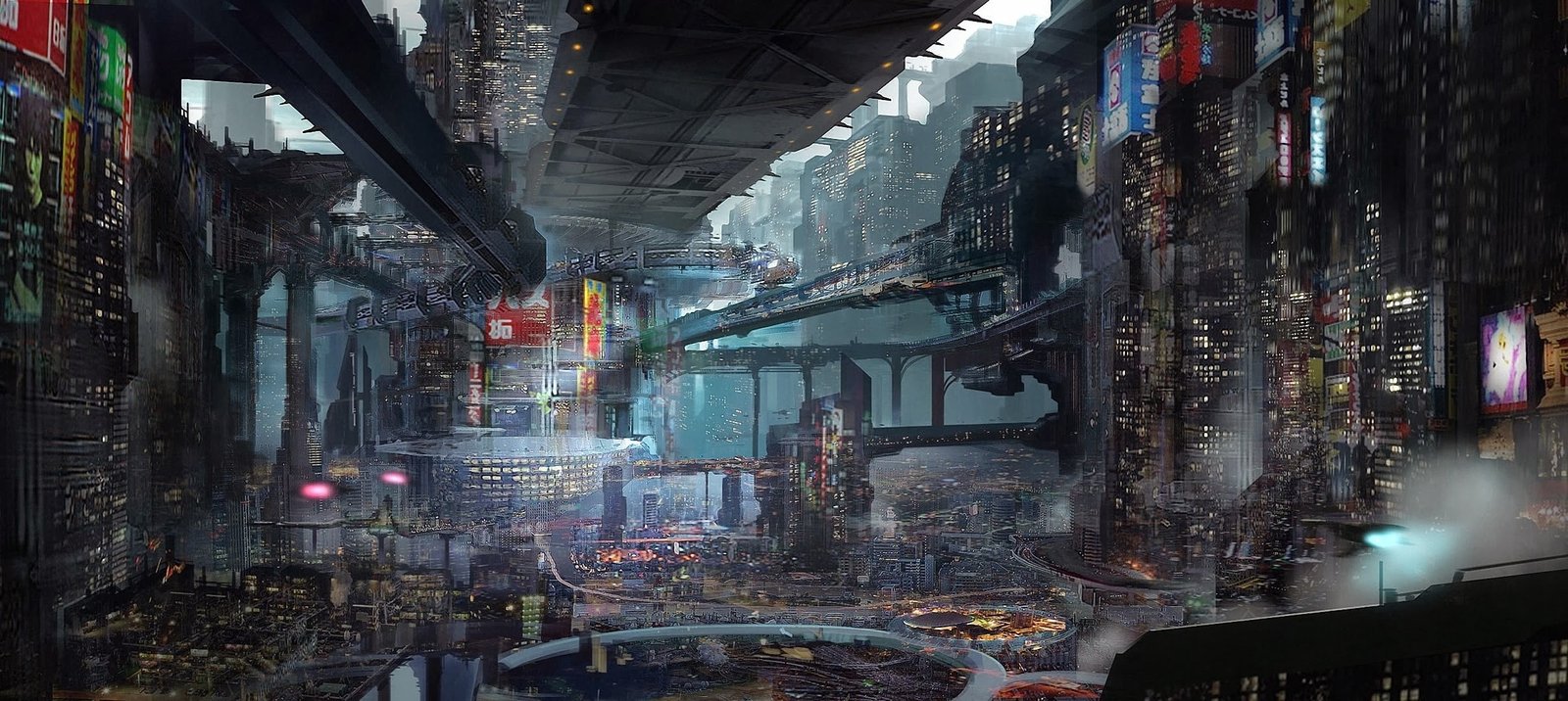 game wallpaper science fiction futuristic city 2k