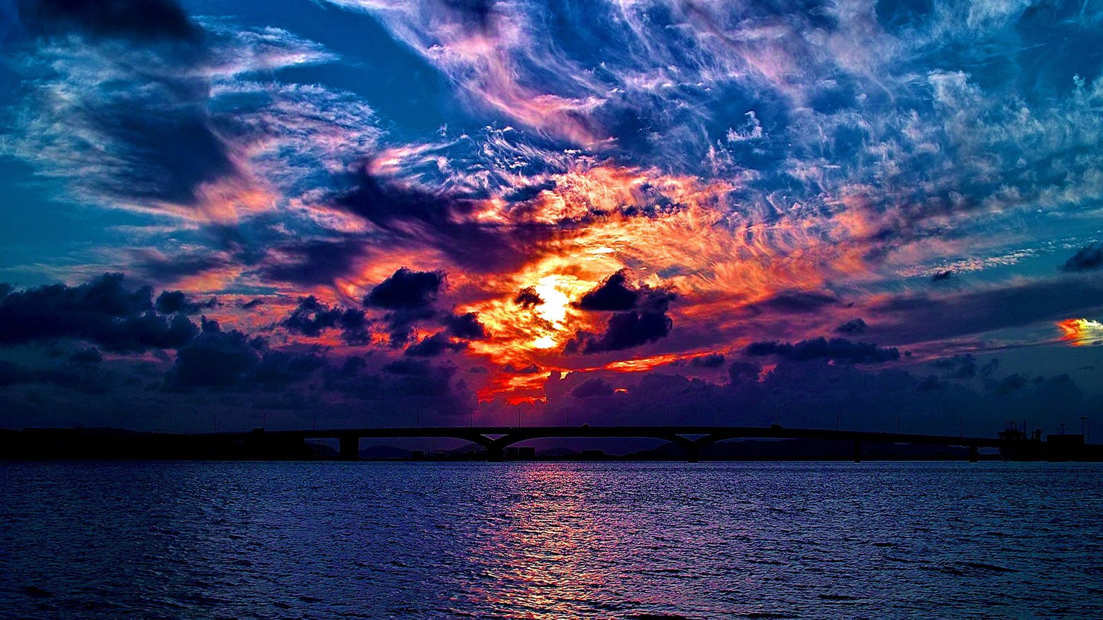 nature sky sun clouds sunset atmosphere landscape sunrise 2k