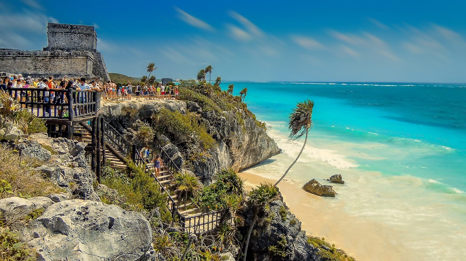 rock formation beside body of water Tulum Mexico Beach 2k