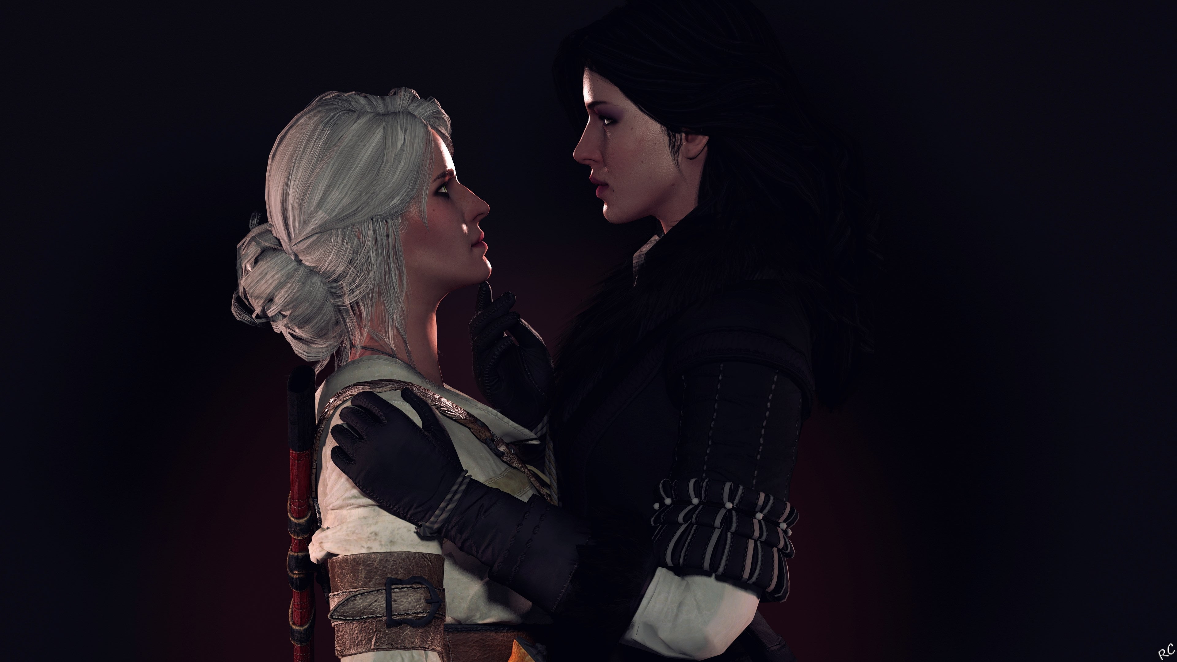 the witcher 3 wild hunt amazing two people togetherness 2k 4k