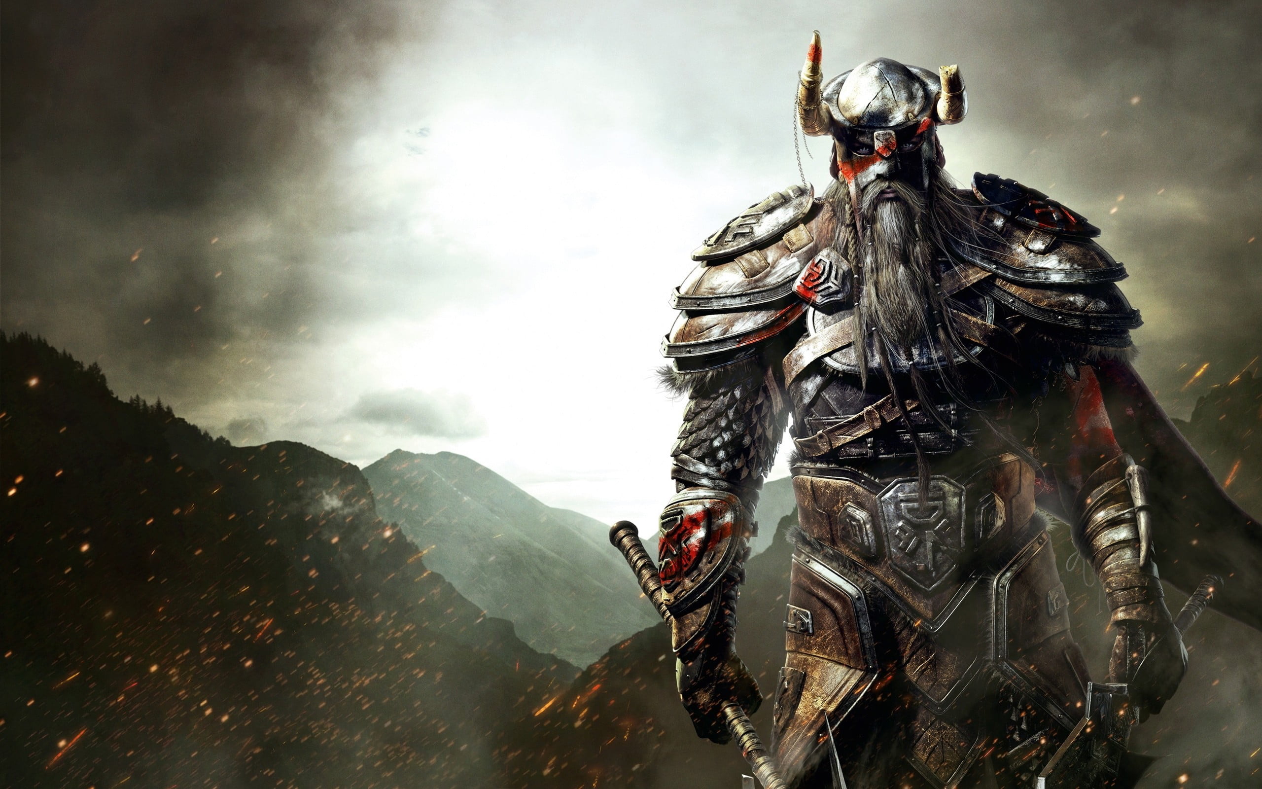 viking knight digital wallpaper The Elder Scrolls fantasy art 2k