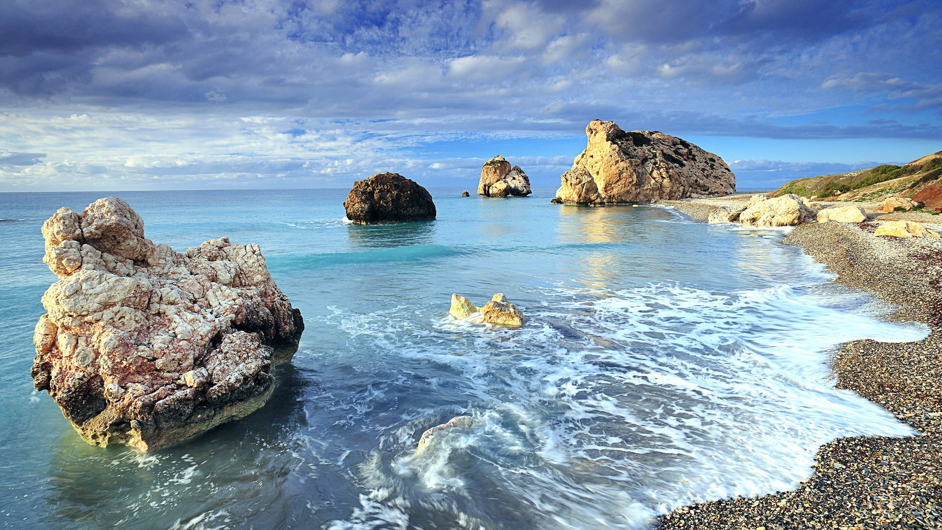 sea coast aphrodite rock aphrodites sky water ocean 2k