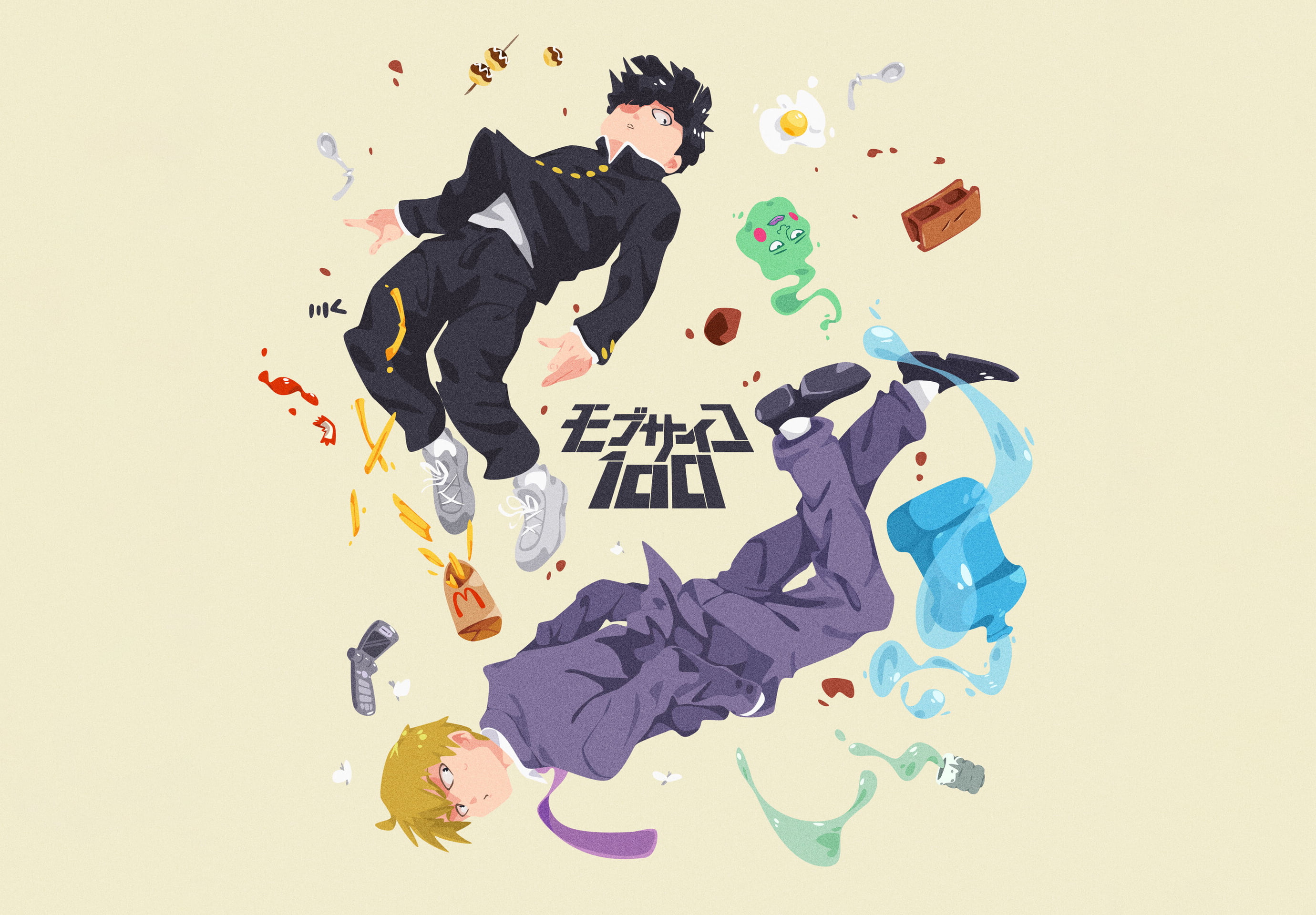 Anime Mob Psycho Arataka Reigen Shigeo Kageyama 2k