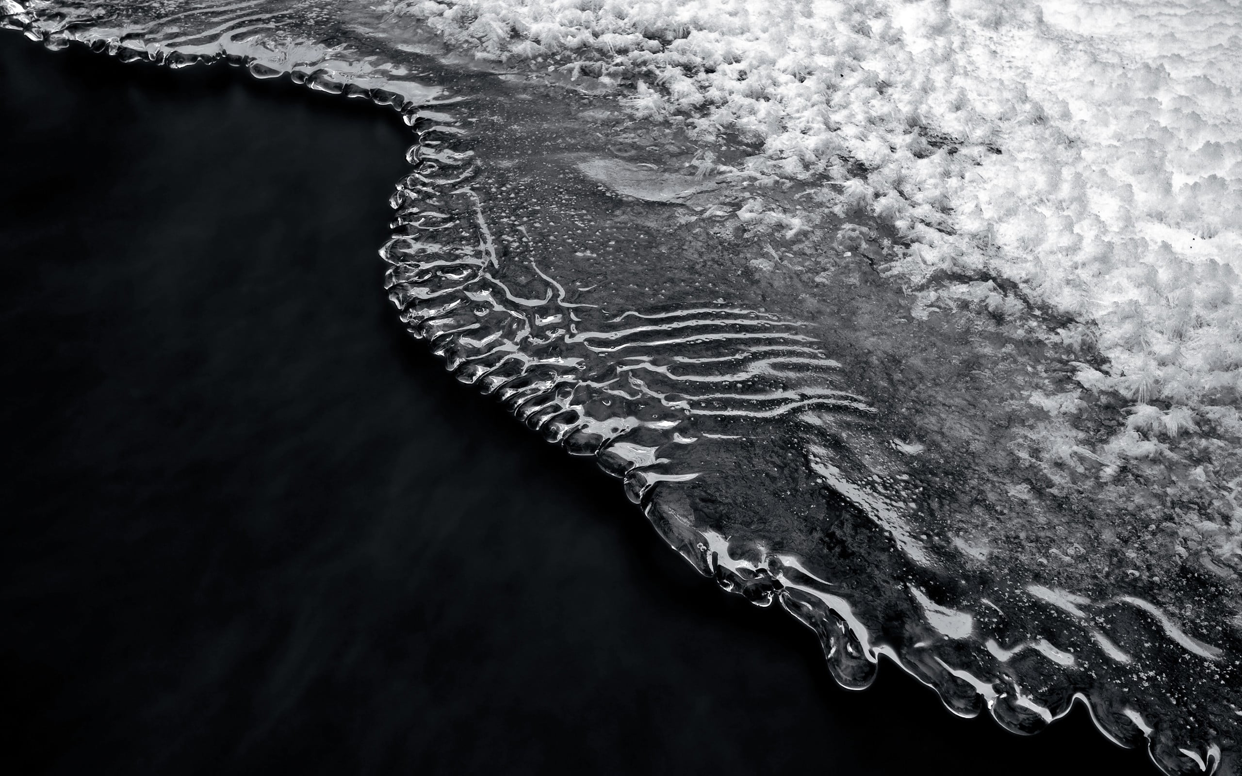 beach monochrome sea ice nature water landscape wave 2k