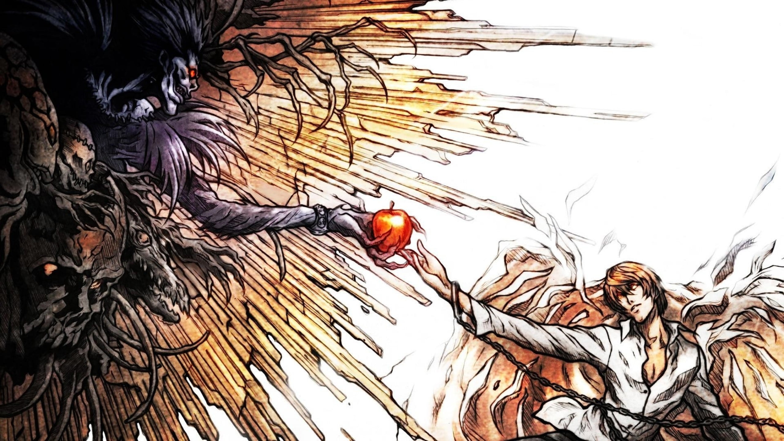 Death Note wallpaper Yagami Light Ryuk The Creation of Adam 2k