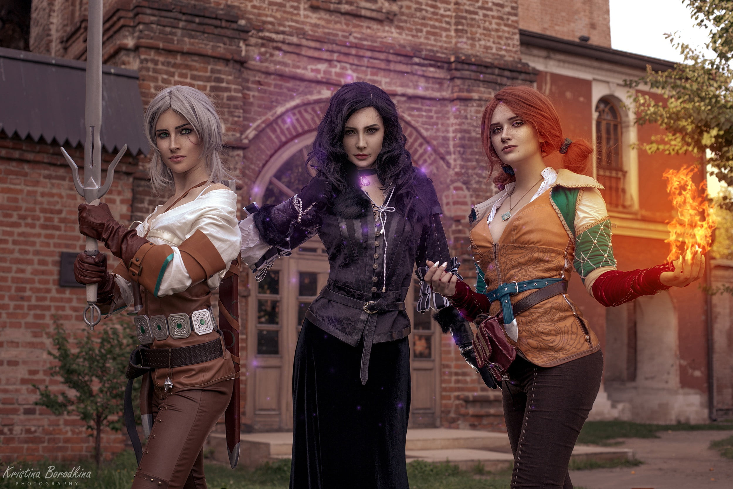 girls The Witcher Triss Ciri Yen Kristina Borodkina based on the game 2k