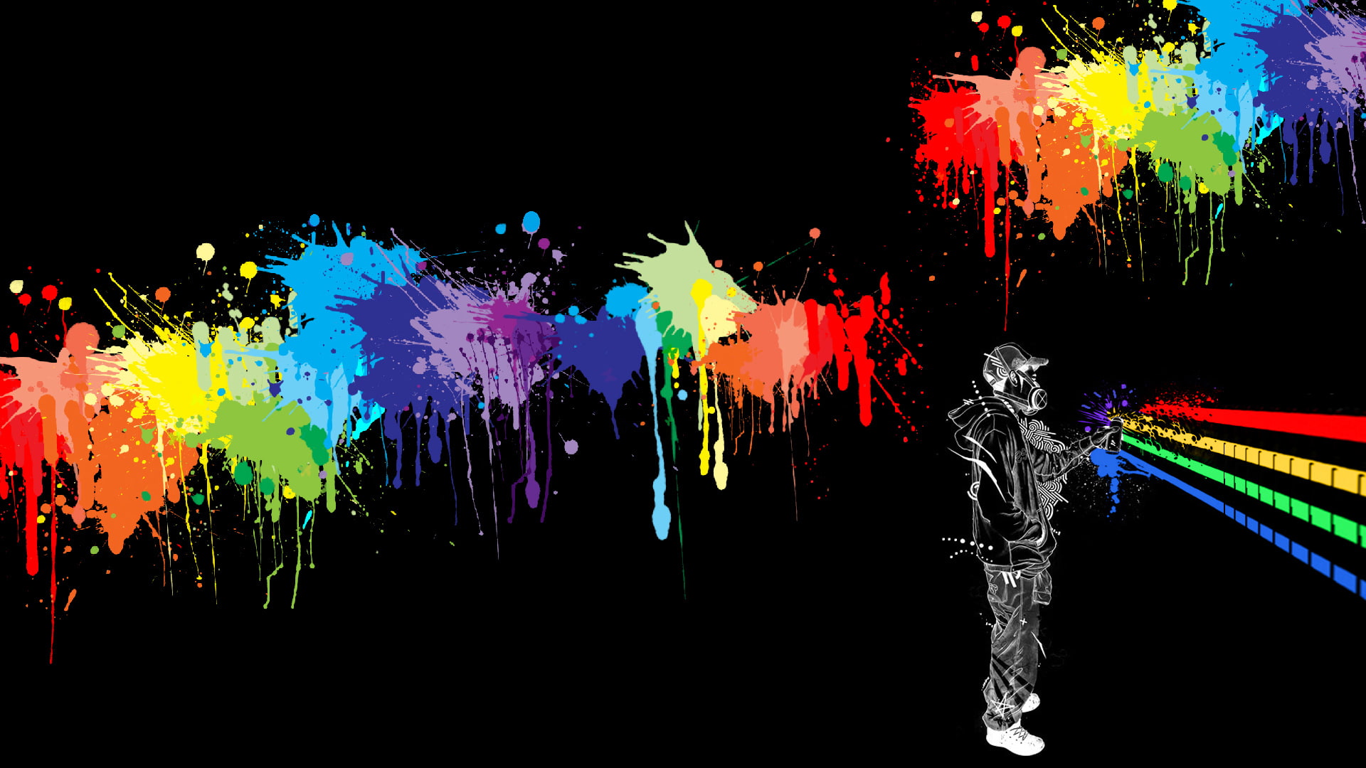 px black background Colorful digital art Graffiti Sports Wrestling HD Art 2k