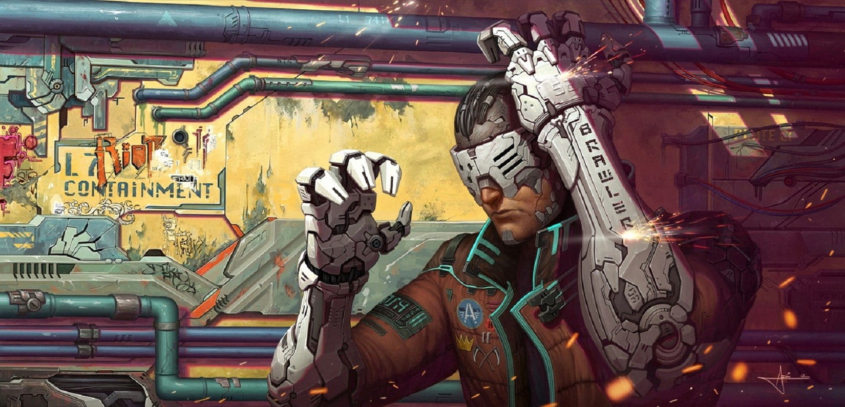 game application screenshot cyborg science fiction futuristic 2k