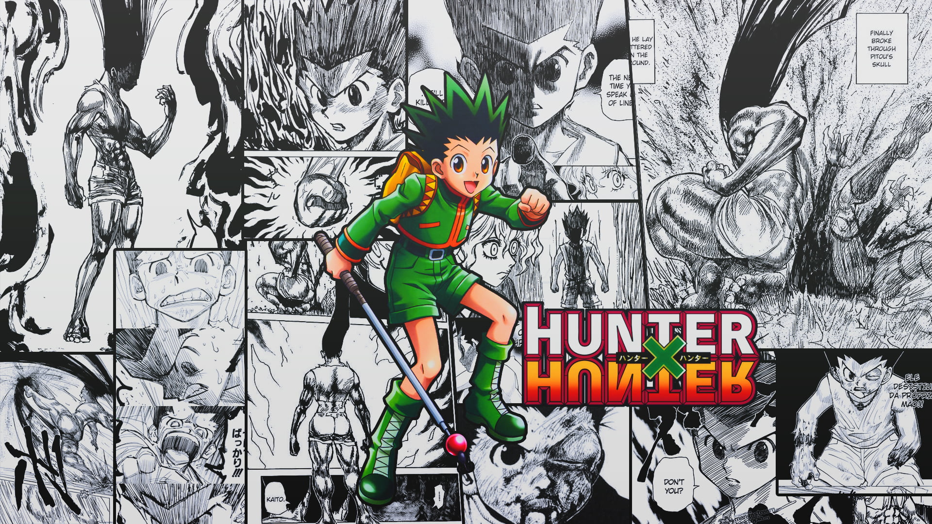 Hunter anime Gon Freecss text communication art and craft 63 2k