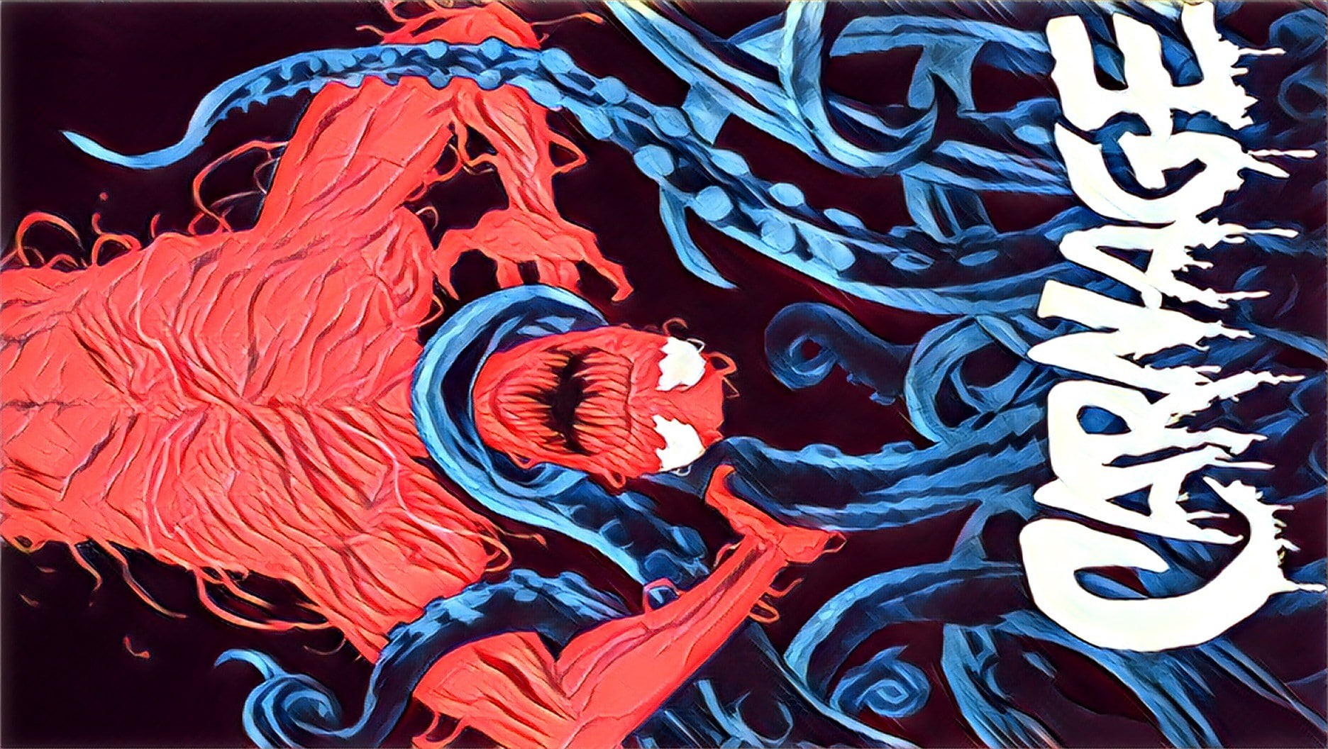 Carnage Spider Man Marvel Comics superhero no people red 2k