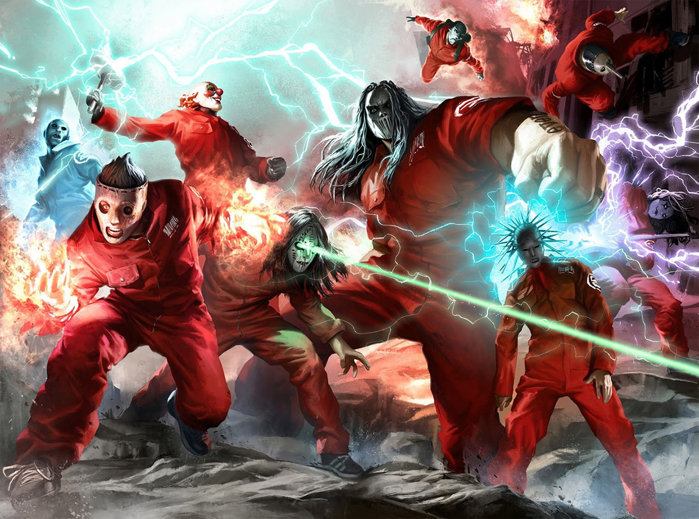 dark fire heavy metal nu sci fi slipknot superhero