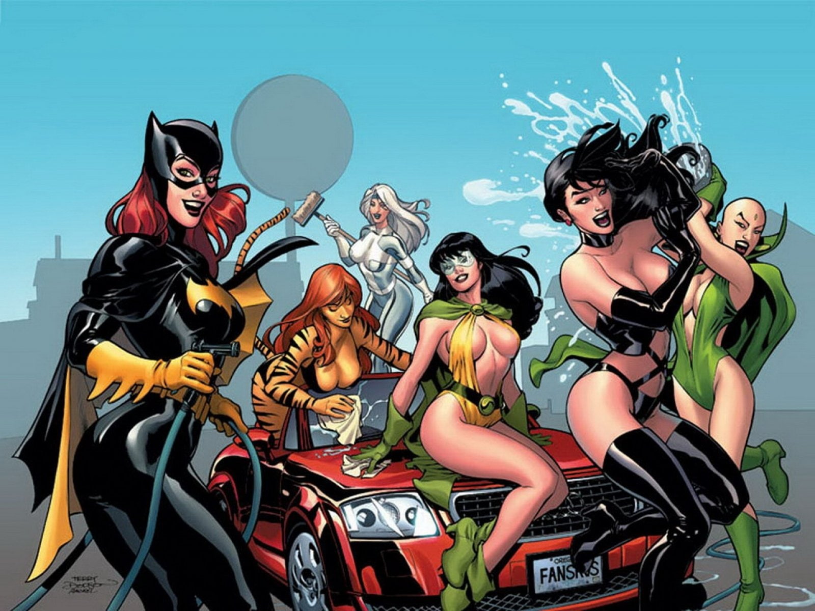 DC female superheroes illustration Comics Gotham City Sirens 2k