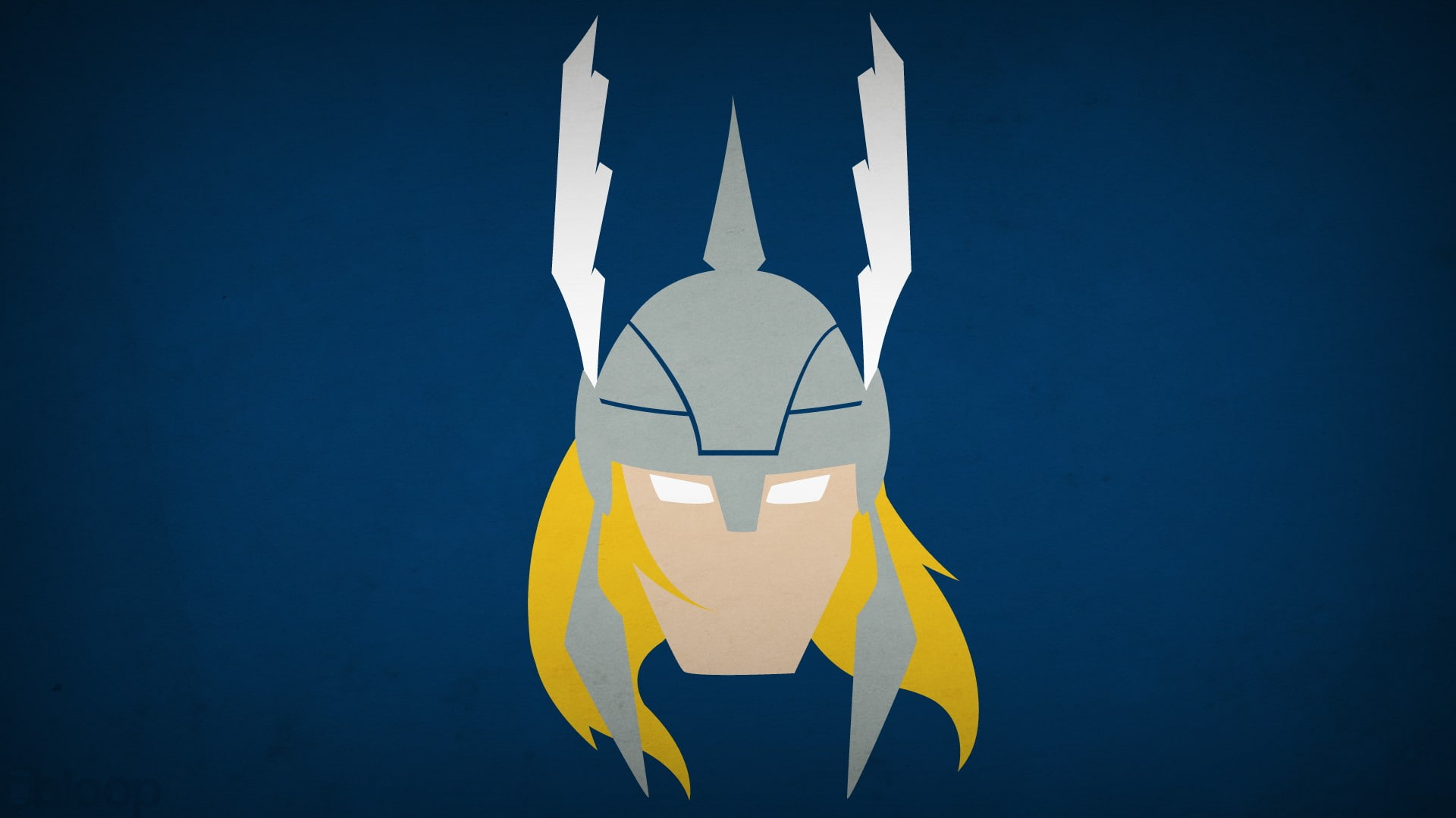 helmet blue background Thor hero superhero minimalism 2k